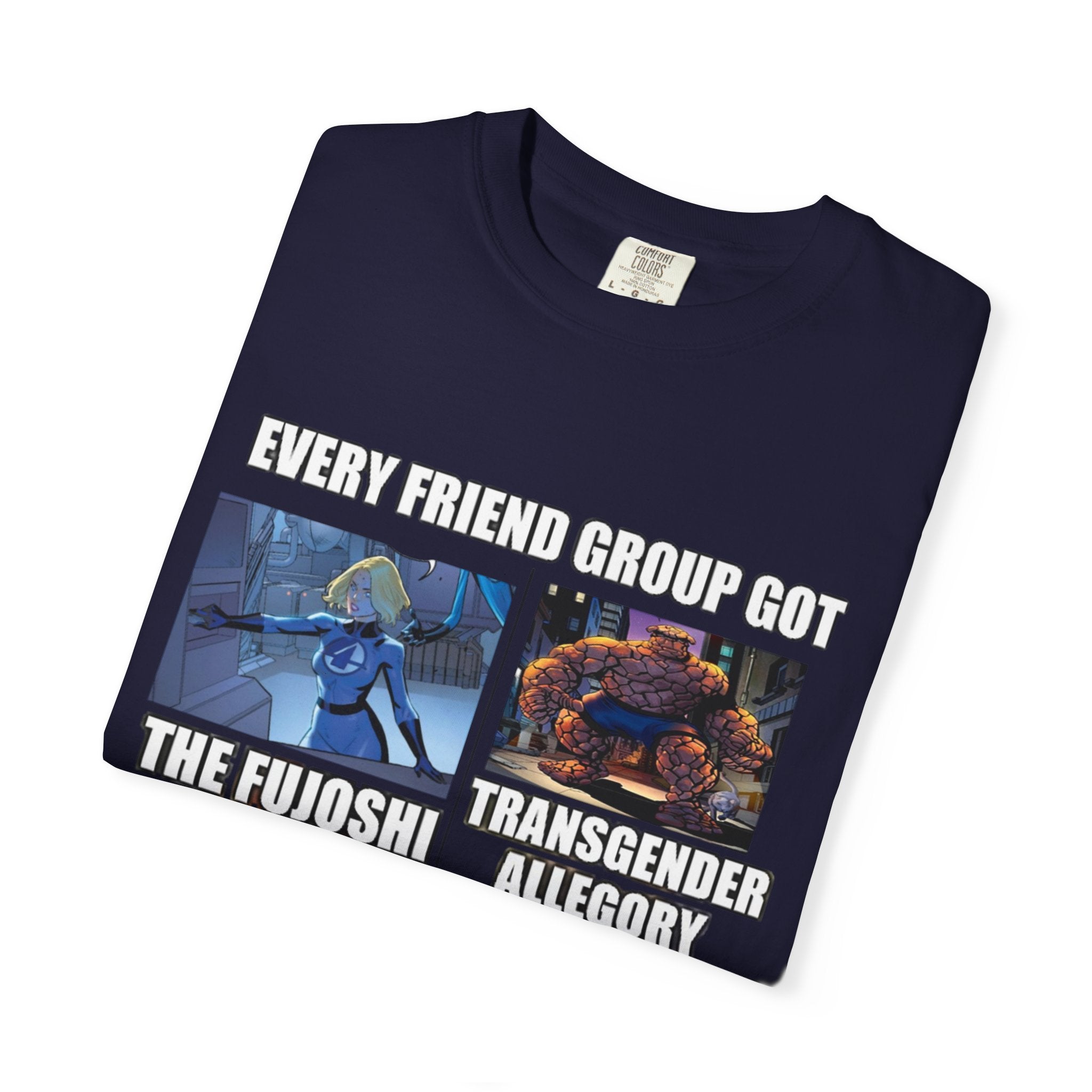 Meme Group-Character Graphic T-Shirt — "Every Friend Group Got" Front & "LOOK Different" Back