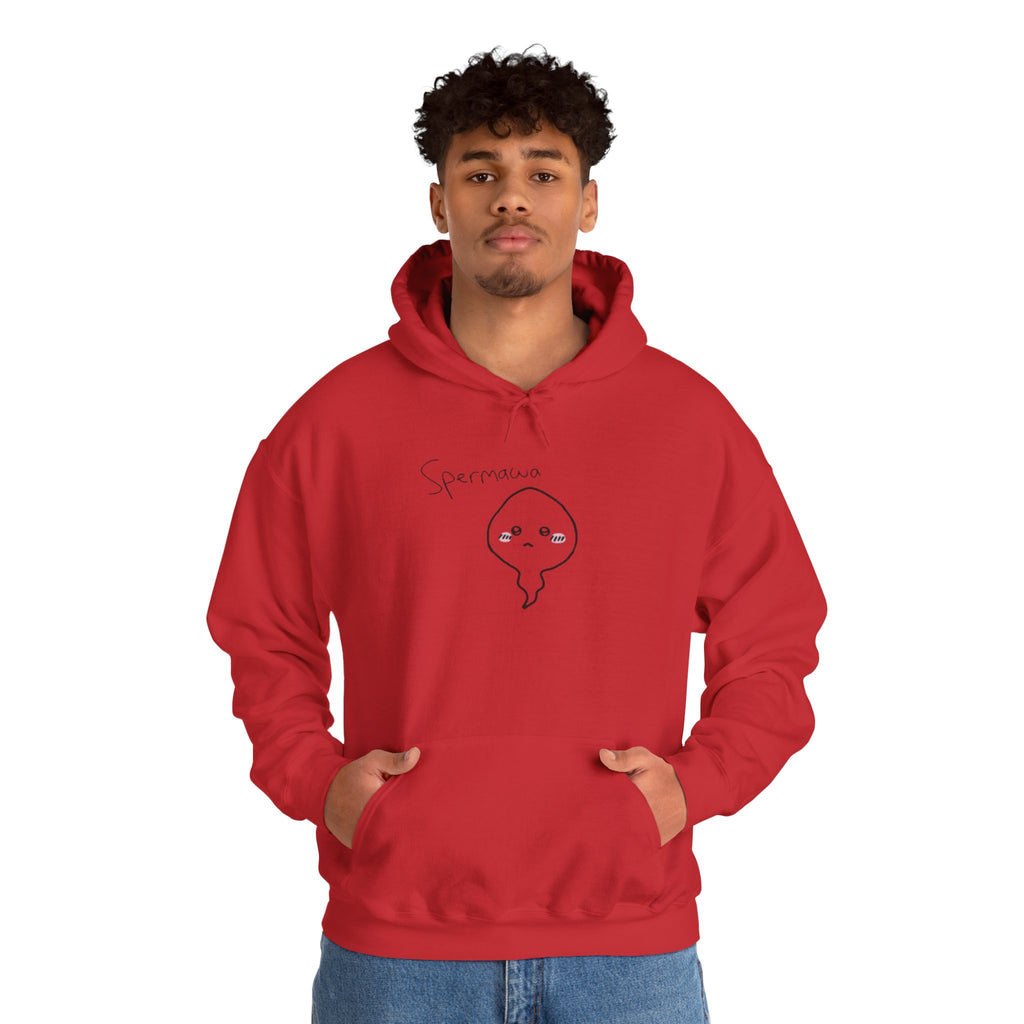 Hoodie - Cute Kawaii 'Sperman' Front & 'LOOK DIFFERENT' Back Graphic Hoodie