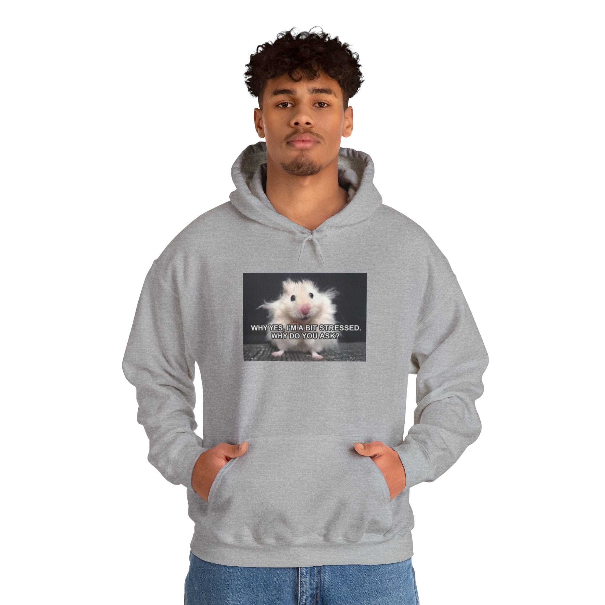 Hoodie — Cute Fluffy Hamster Graphic "Look Different" Pullover
