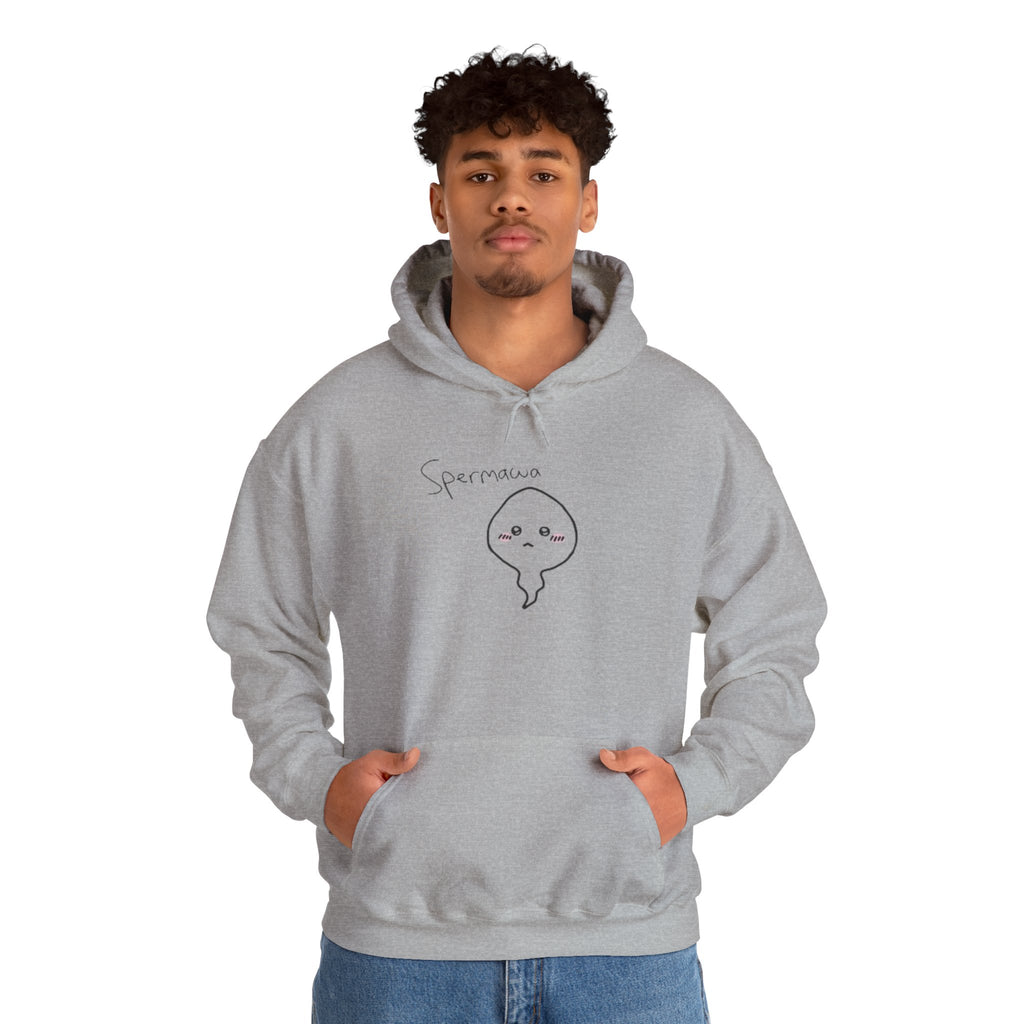 Hoodie - Cute Kawaii 'Sperman' Front & 'LOOK DIFFERENT' Back Graphic Hoodie