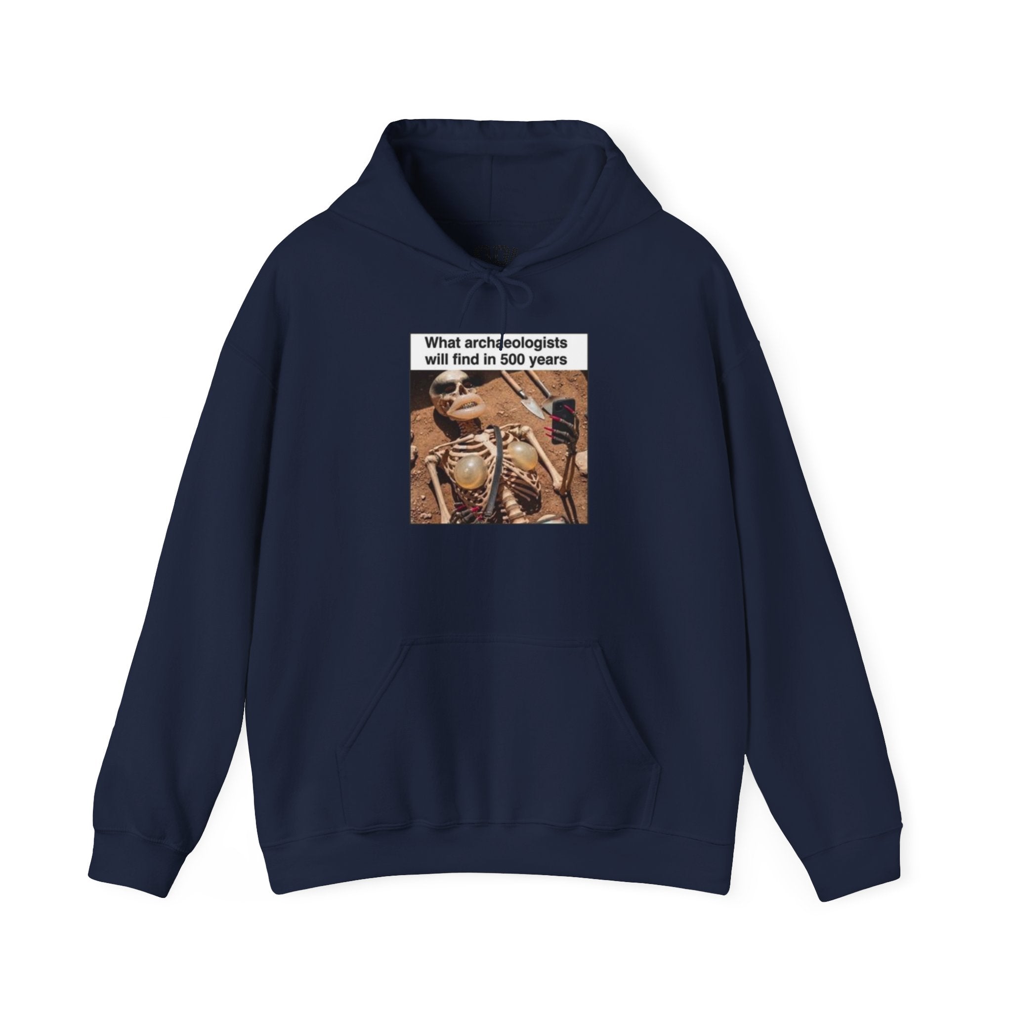 Hoodie — "What Arctic Ecologists Will Find in 500 Years" Vintage Cabin Photo | LOOK Different Back Print