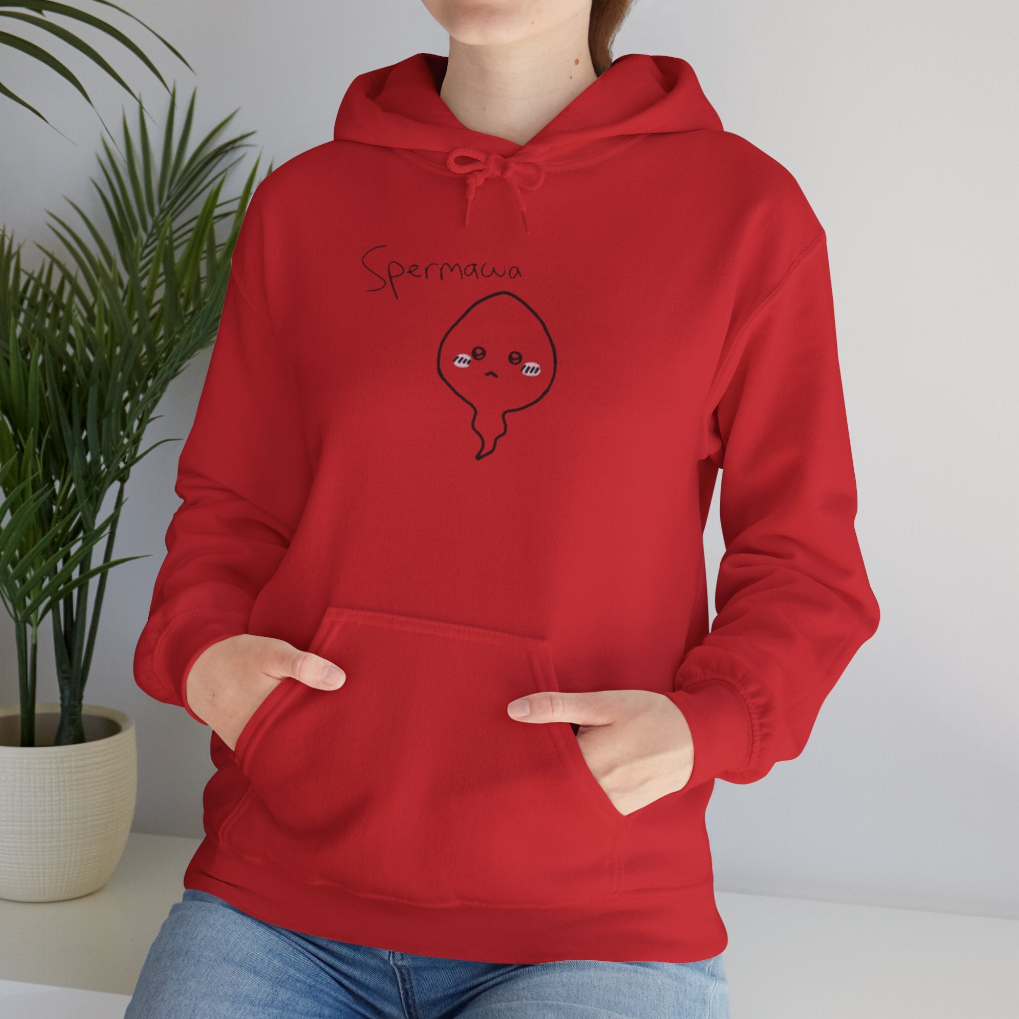 Hoodie - Cute Kawaii 'Sperman' Front & 'LOOK DIFFERENT' Back Graphic Hoodie