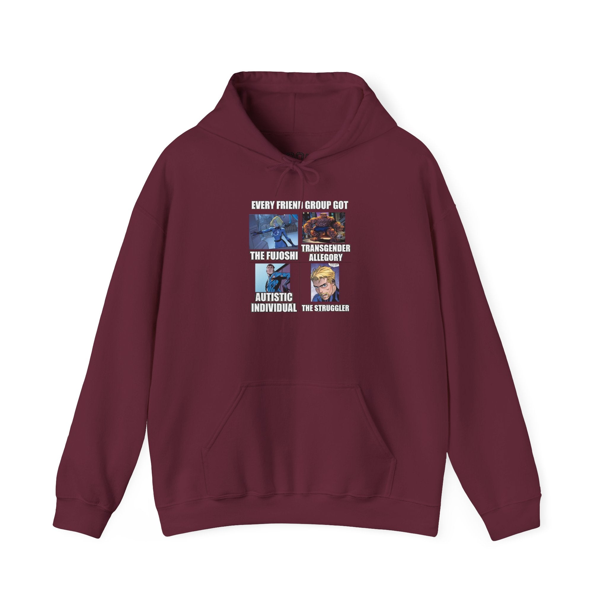 'Look Different' Graphic Hoodie — Vintage Collage Crewneck Sweatshirt