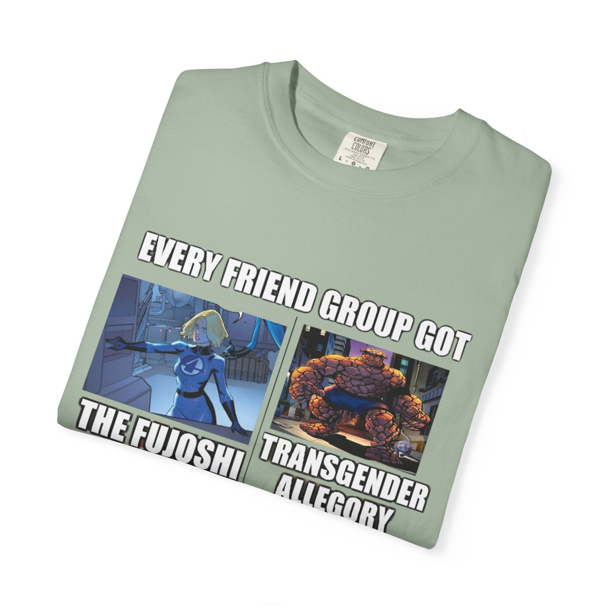 Meme Group-Character Graphic T-Shirt — "Every Friend Group Got" Front & "LOOK Different" Back