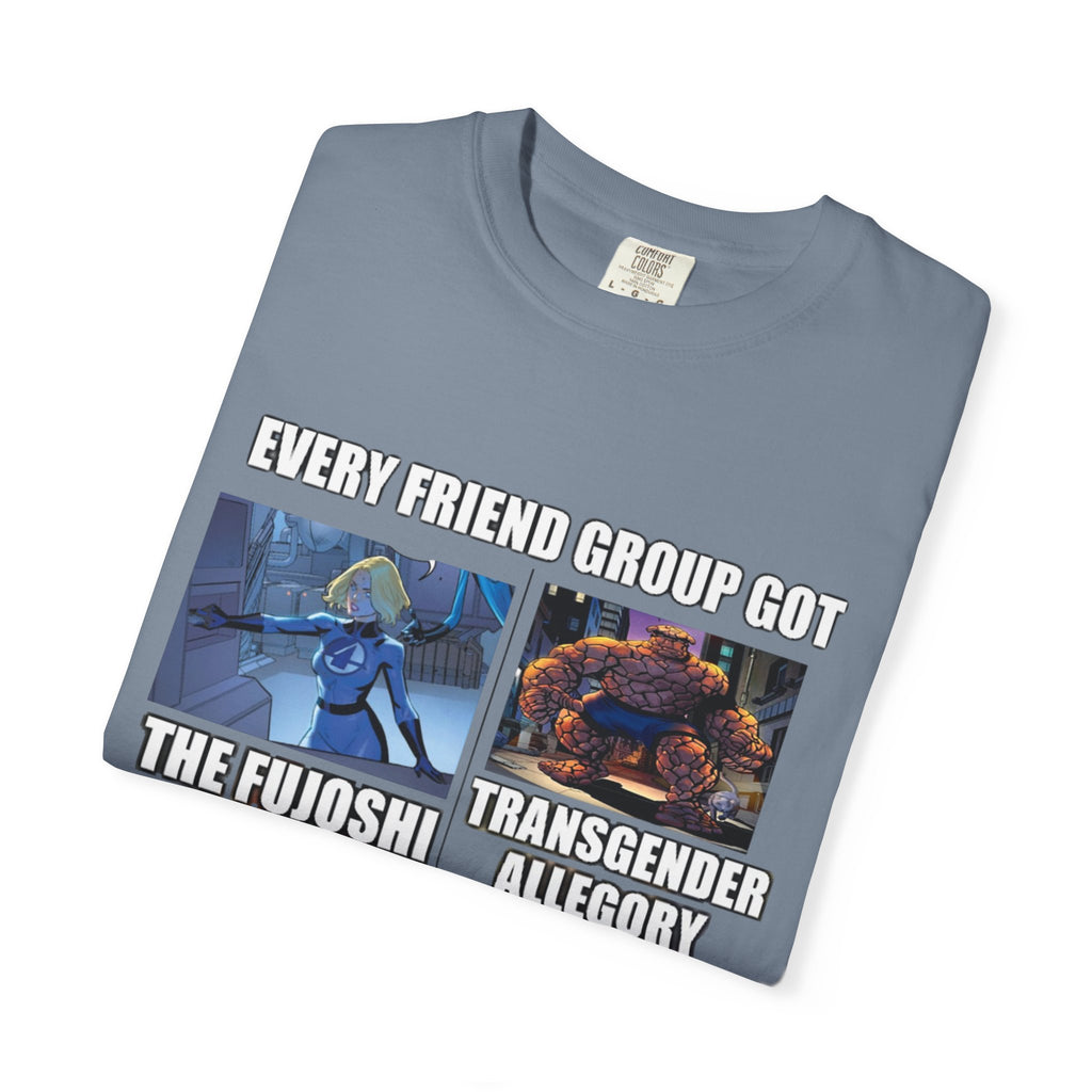 Meme Group-Character Graphic T-Shirt — "Every Friend Group Got" Front & "LOOK Different" Back