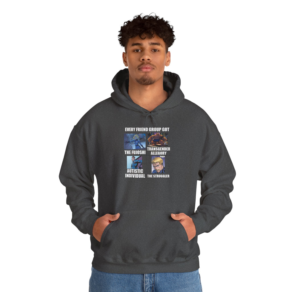 'Look Different' Graphic Hoodie — Vintage Collage Crewneck Sweatshirt