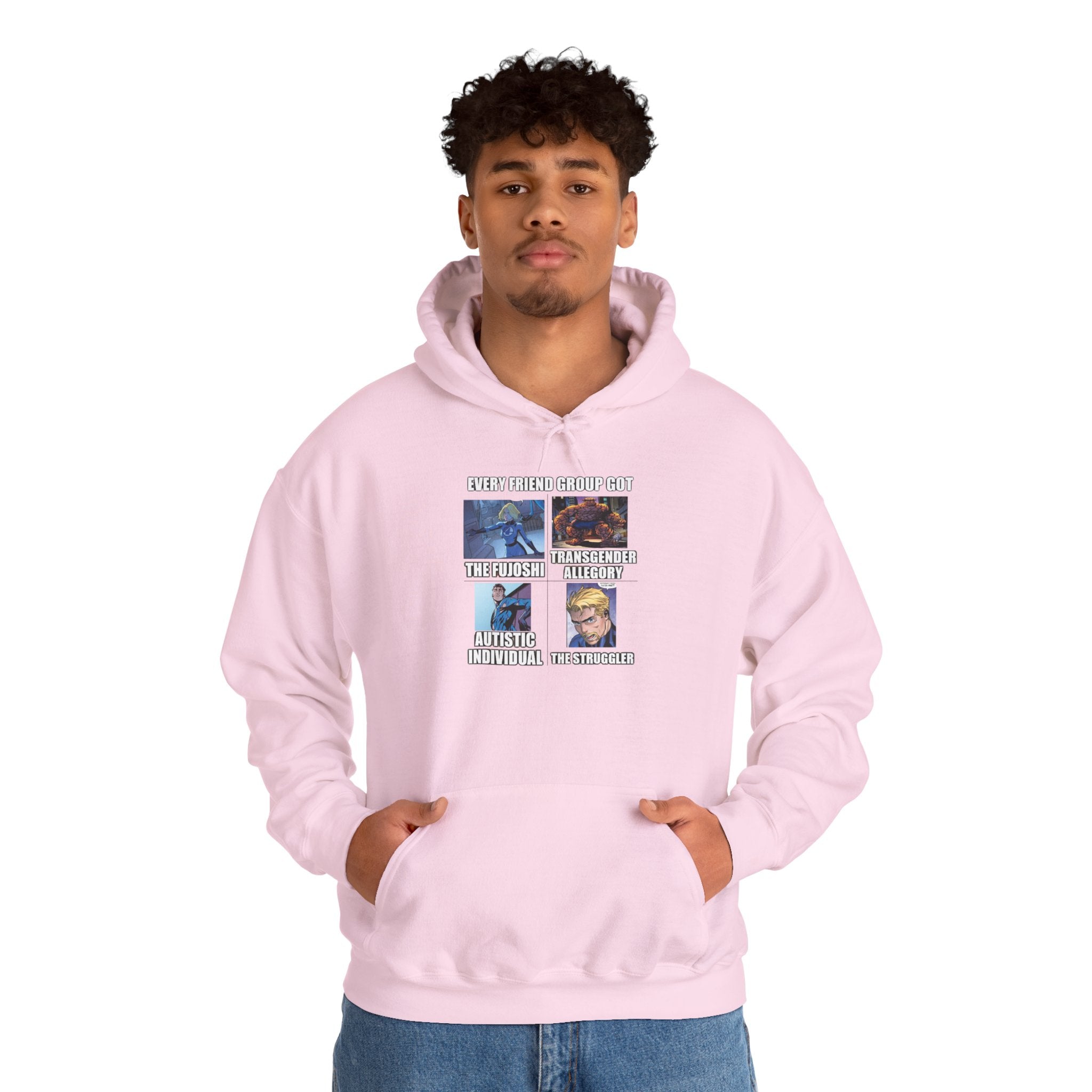 'Look Different' Graphic Hoodie — Vintage Collage Crewneck Sweatshirt