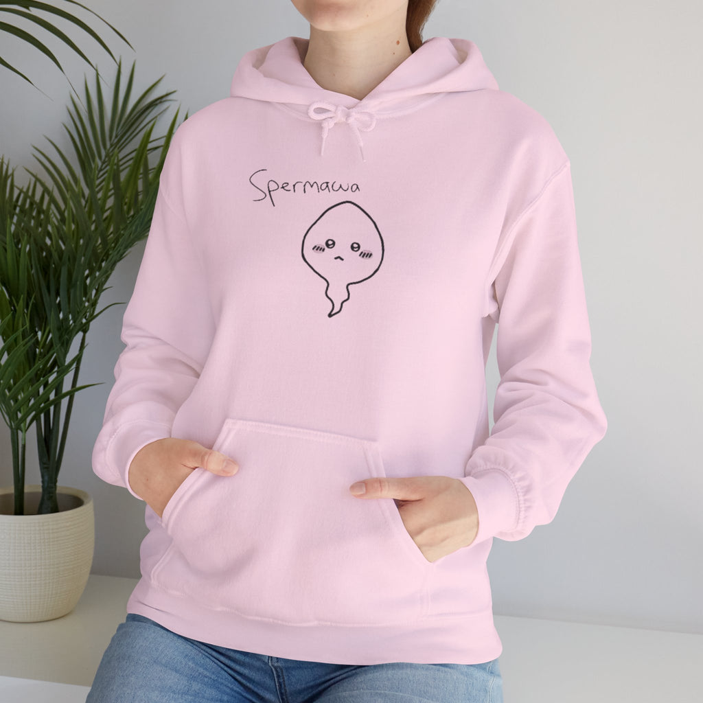 Hoodie - Cute Kawaii 'Sperman' Front & 'LOOK DIFFERENT' Back Graphic Hoodie