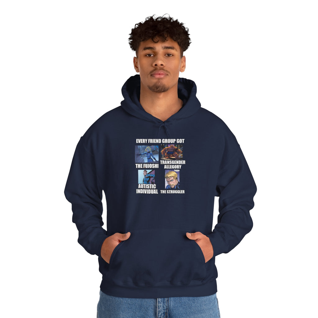 'Look Different' Graphic Hoodie — Vintage Collage Crewneck Sweatshirt