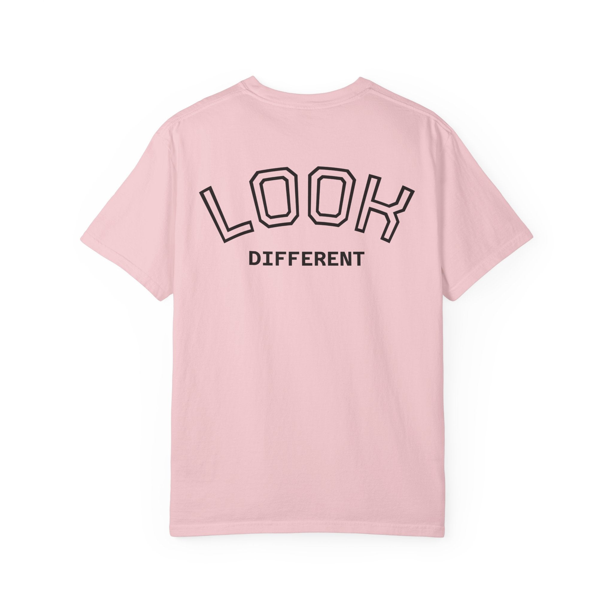 T-Shirt — 'I Almost Gave a F***' Meme Graphic Tee (Front Photo, Back "LOOK DIFFERENT")