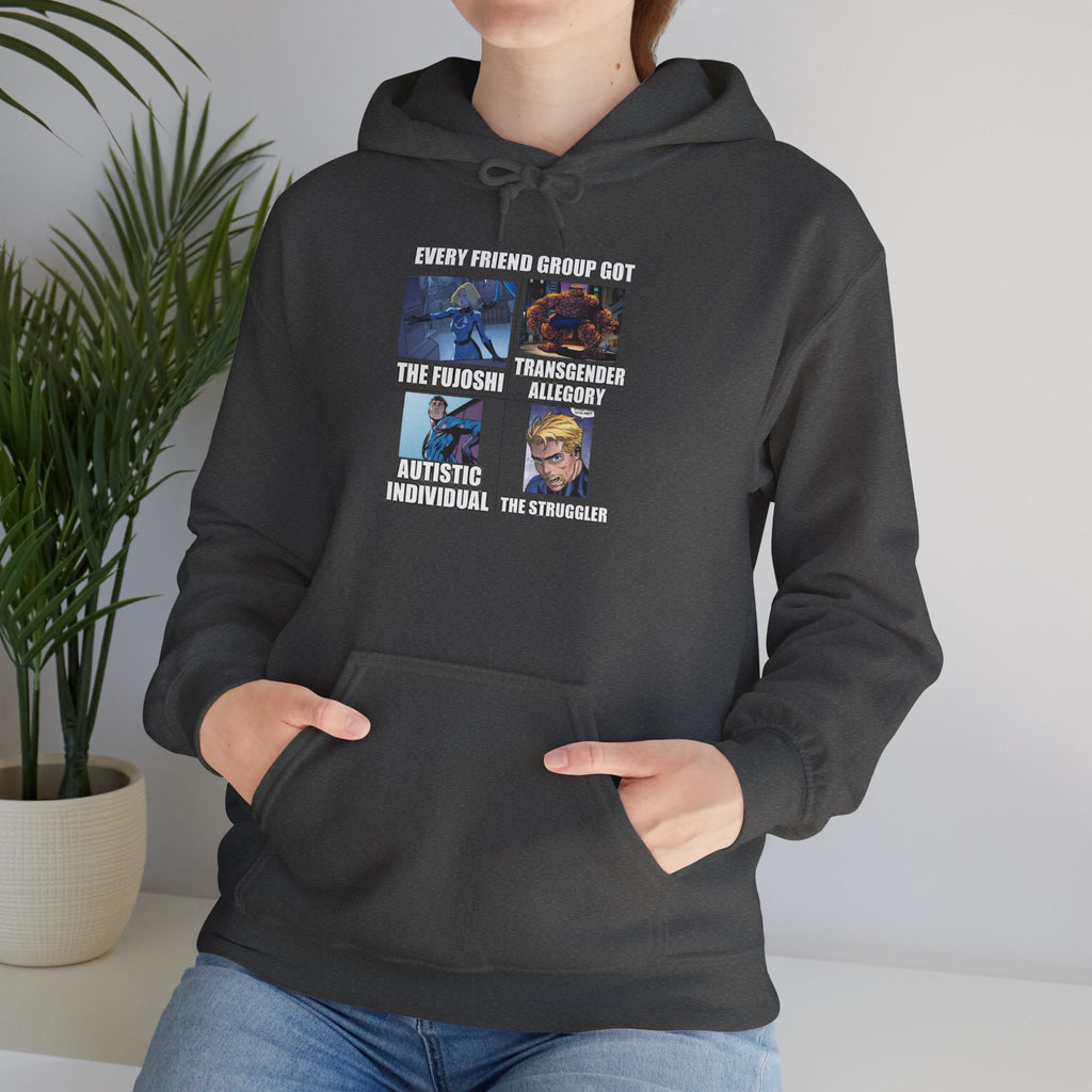 'Look Different' Graphic Hoodie — Vintage Collage Crewneck Sweatshirt
