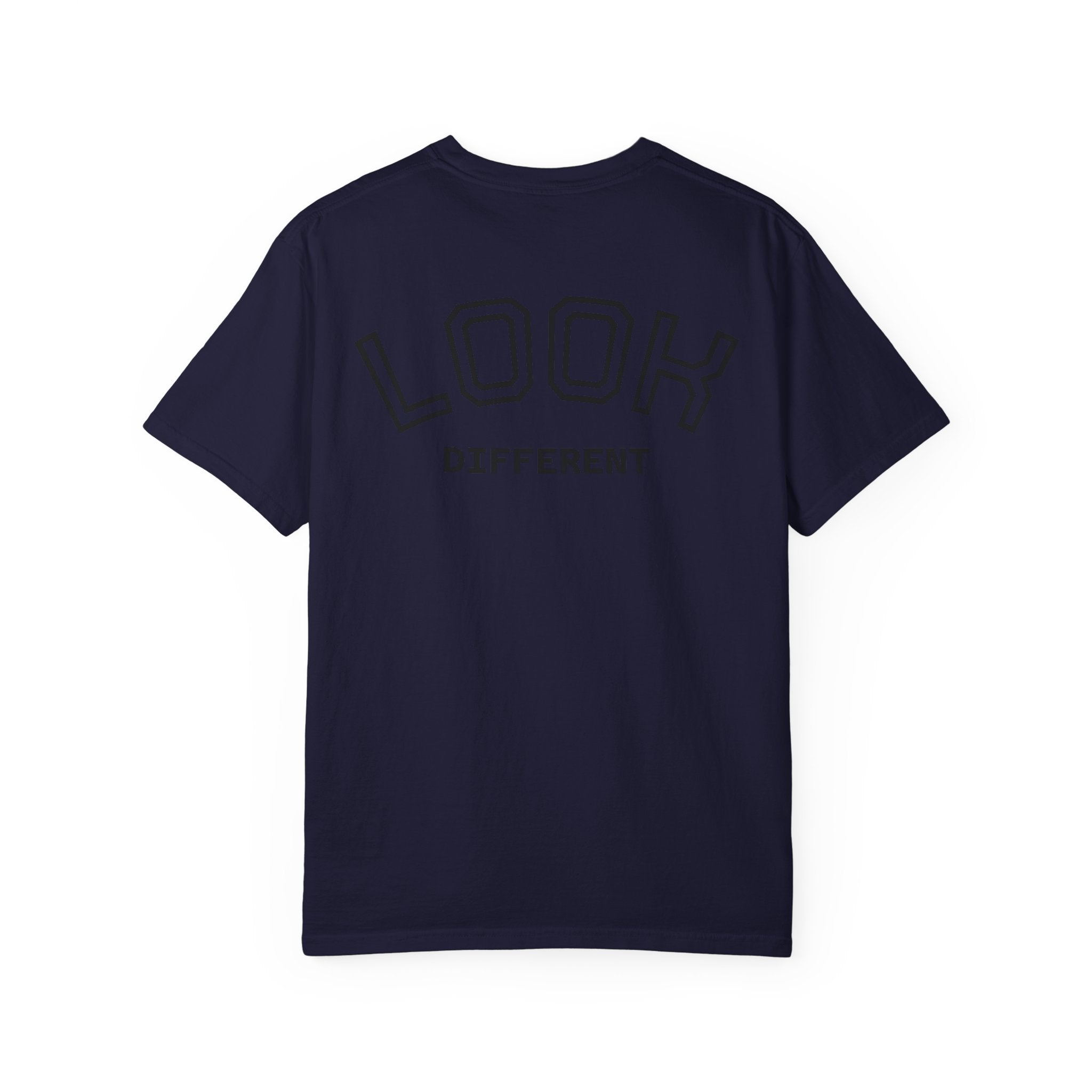 T-Shirt — 'I Almost Gave a F***' Meme Graphic Tee (Front Photo, Back "LOOK DIFFERENT")
