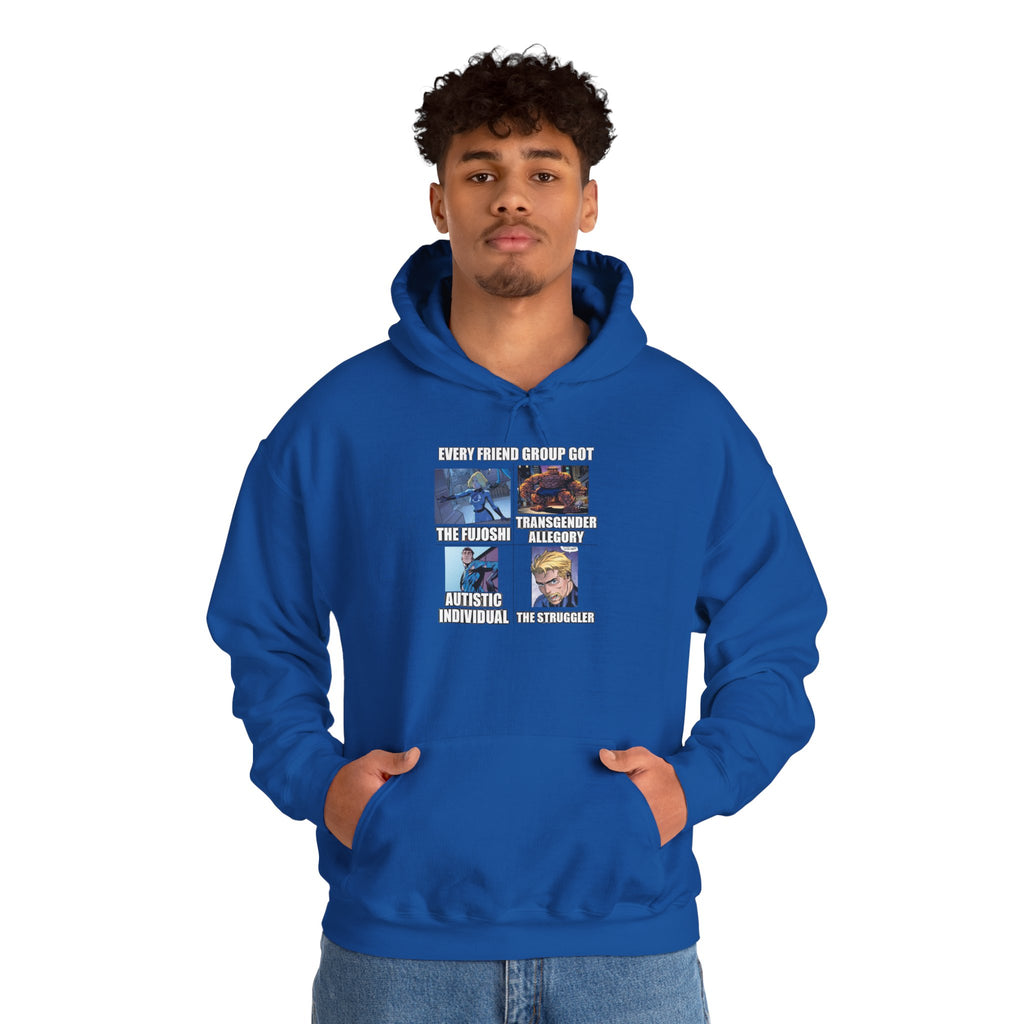 'Look Different' Graphic Hoodie — Vintage Collage Crewneck Sweatshirt