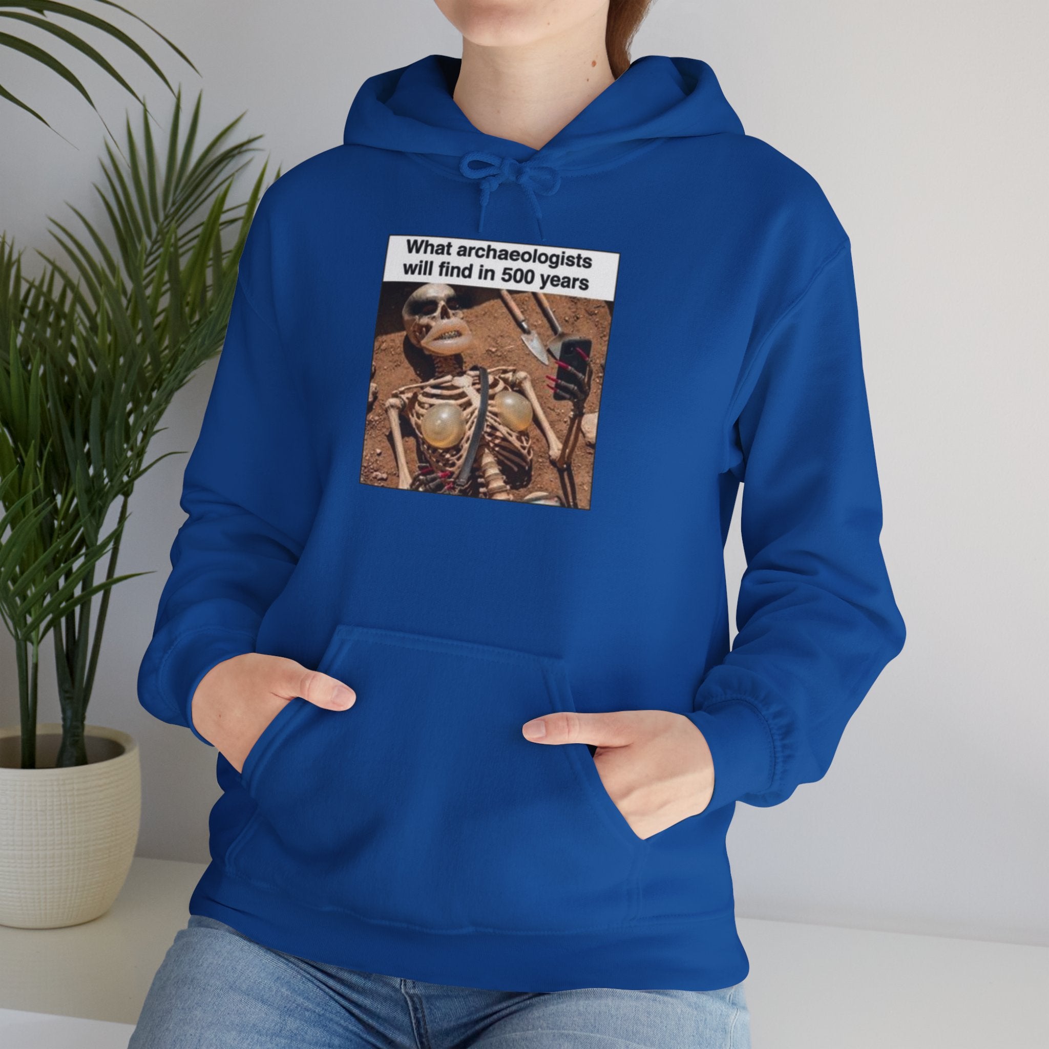 Hoodie — "What Arctic Ecologists Will Find in 500 Years" Vintage Cabin Photo | LOOK Different Back Print
