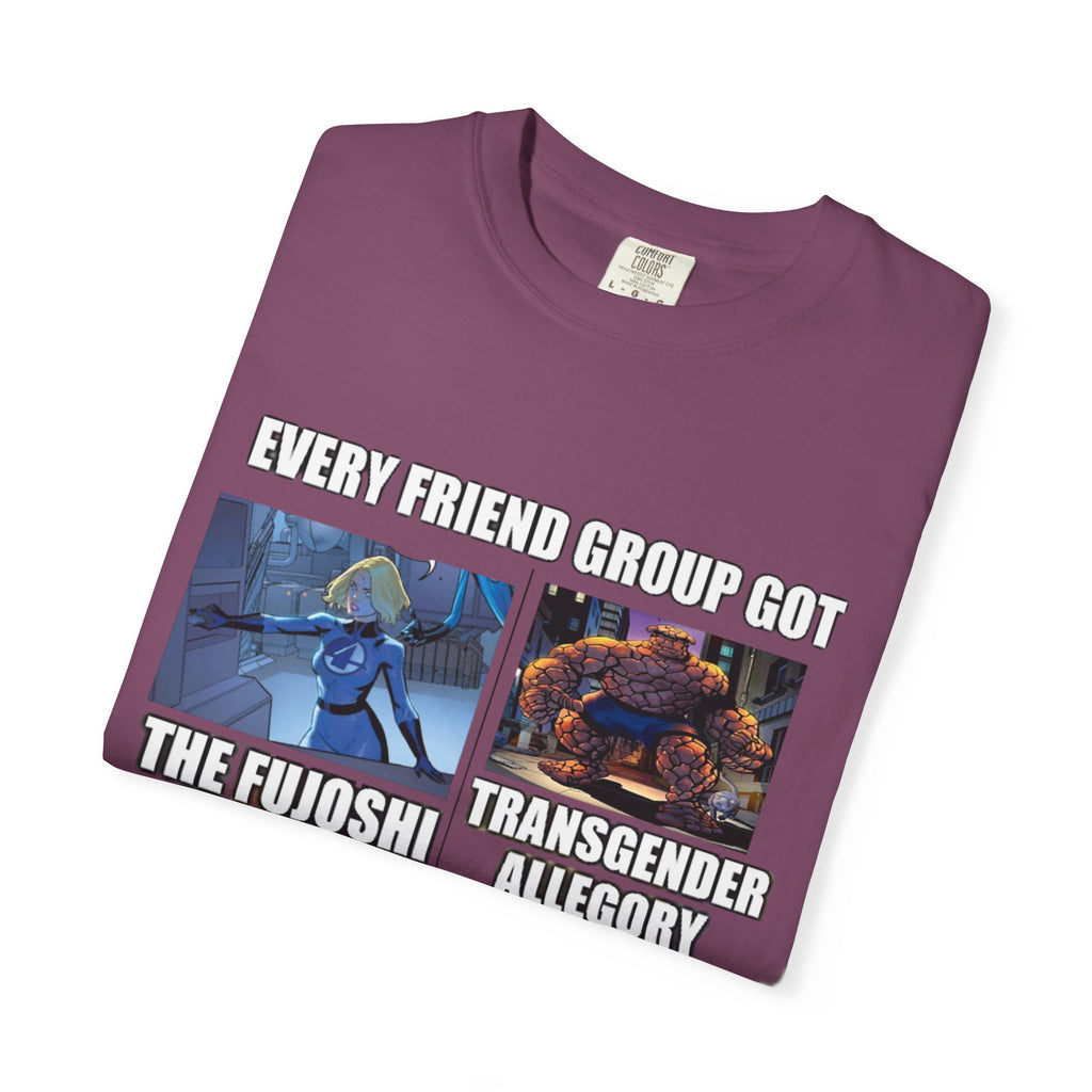 Meme Group-Character Graphic T-Shirt — "Every Friend Group Got" Front & "LOOK Different" Back