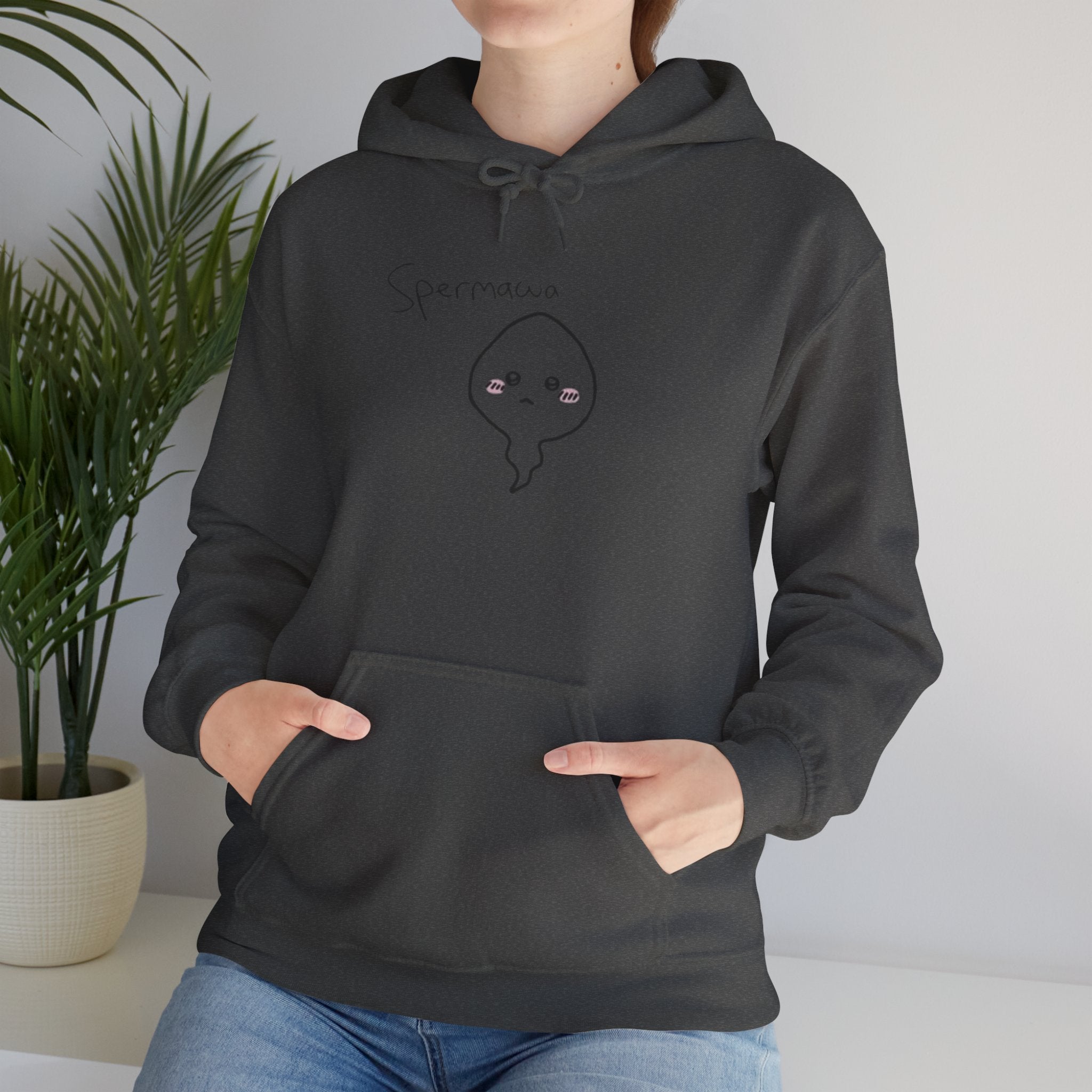 Hoodie - Cute Kawaii 'Sperman' Front & 'LOOK DIFFERENT' Back Graphic Hoodie