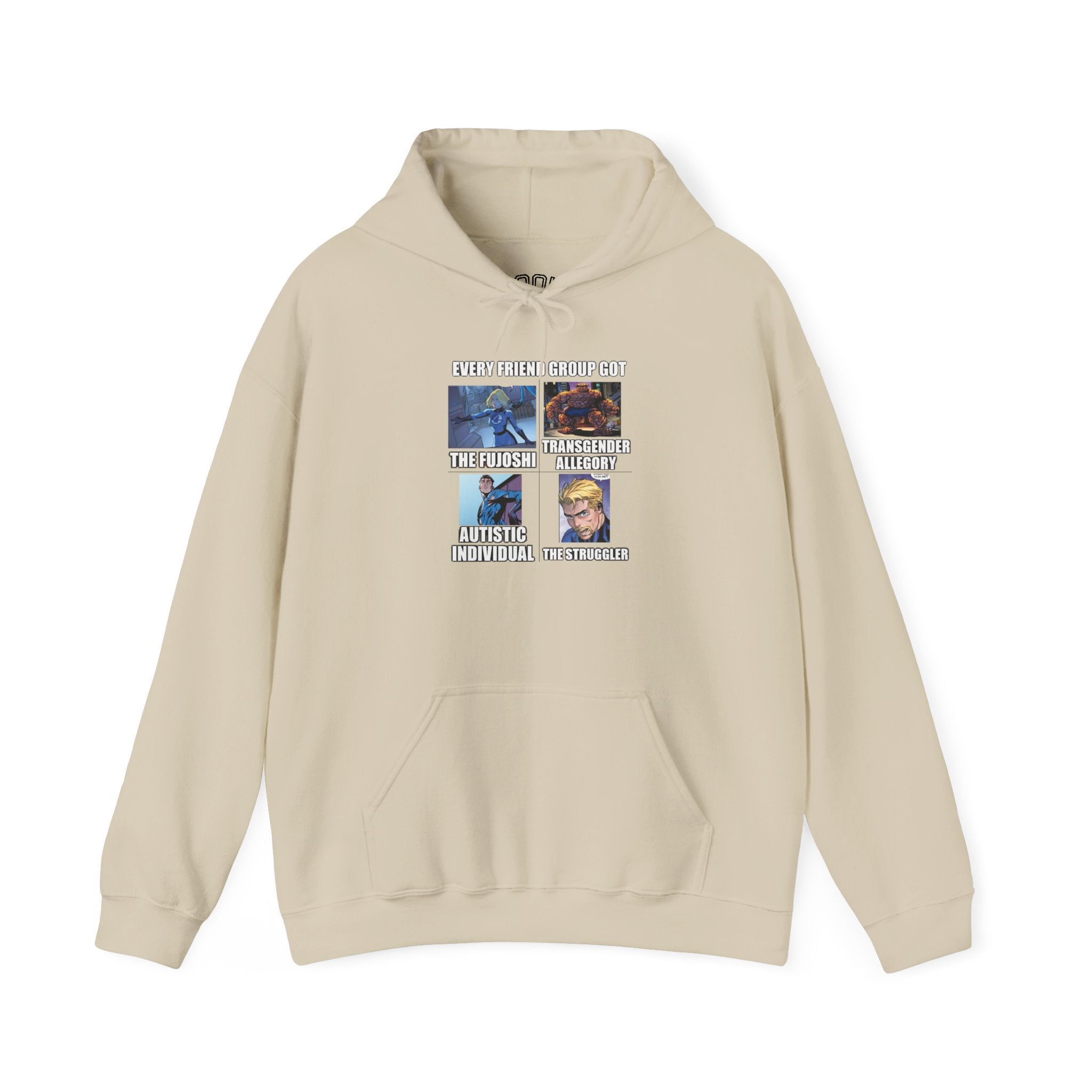 'Look Different' Graphic Hoodie — Vintage Collage Crewneck Sweatshirt