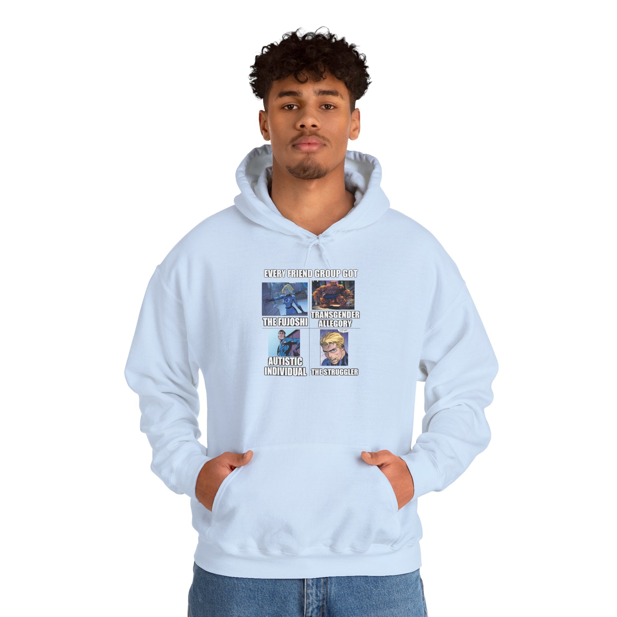 'Look Different' Graphic Hoodie — Vintage Collage Crewneck Sweatshirt