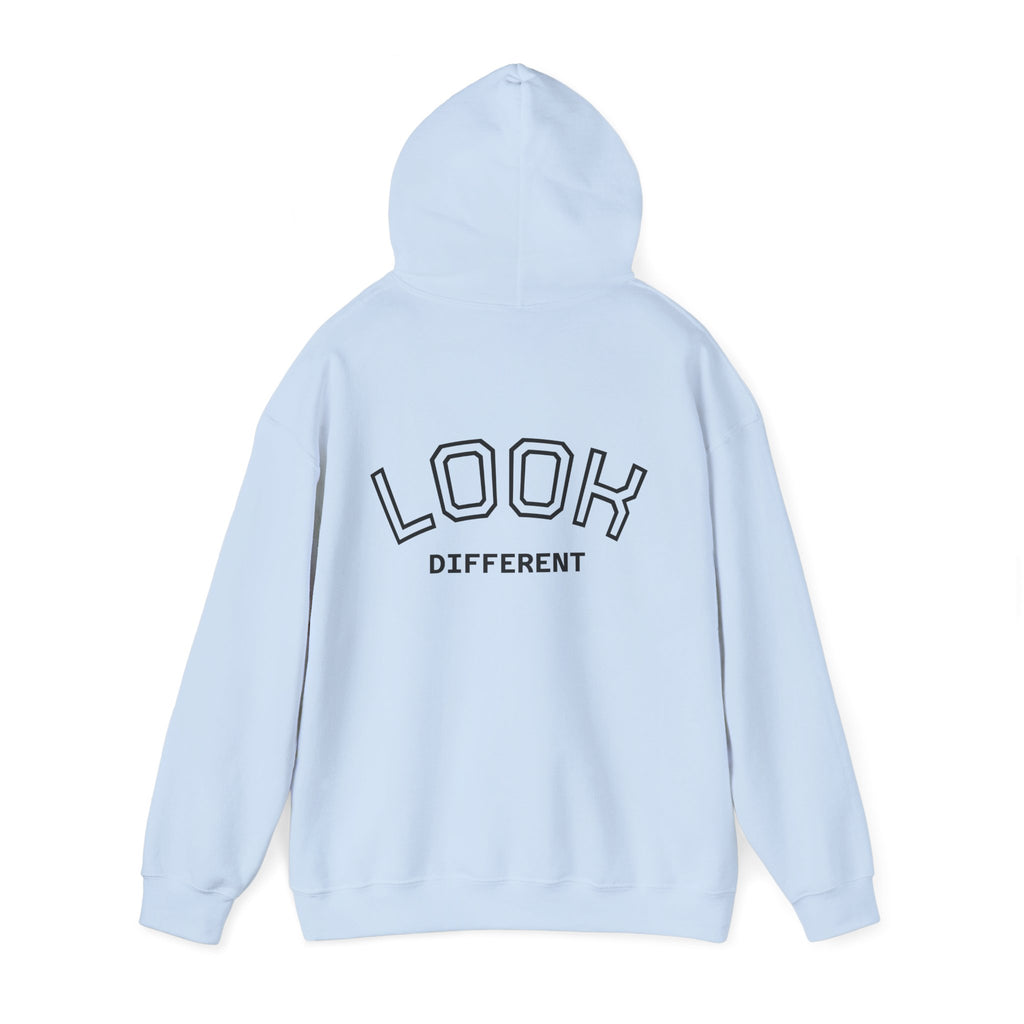 Hoodie — Cute Fluffy Hamster Graphic "Look Different" Pullover
