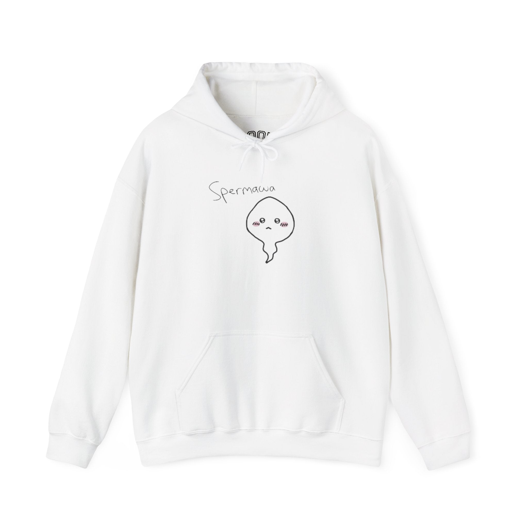 Hoodie - Cute Kawaii 'Sperman' Front & 'LOOK DIFFERENT' Back Graphic Hoodie