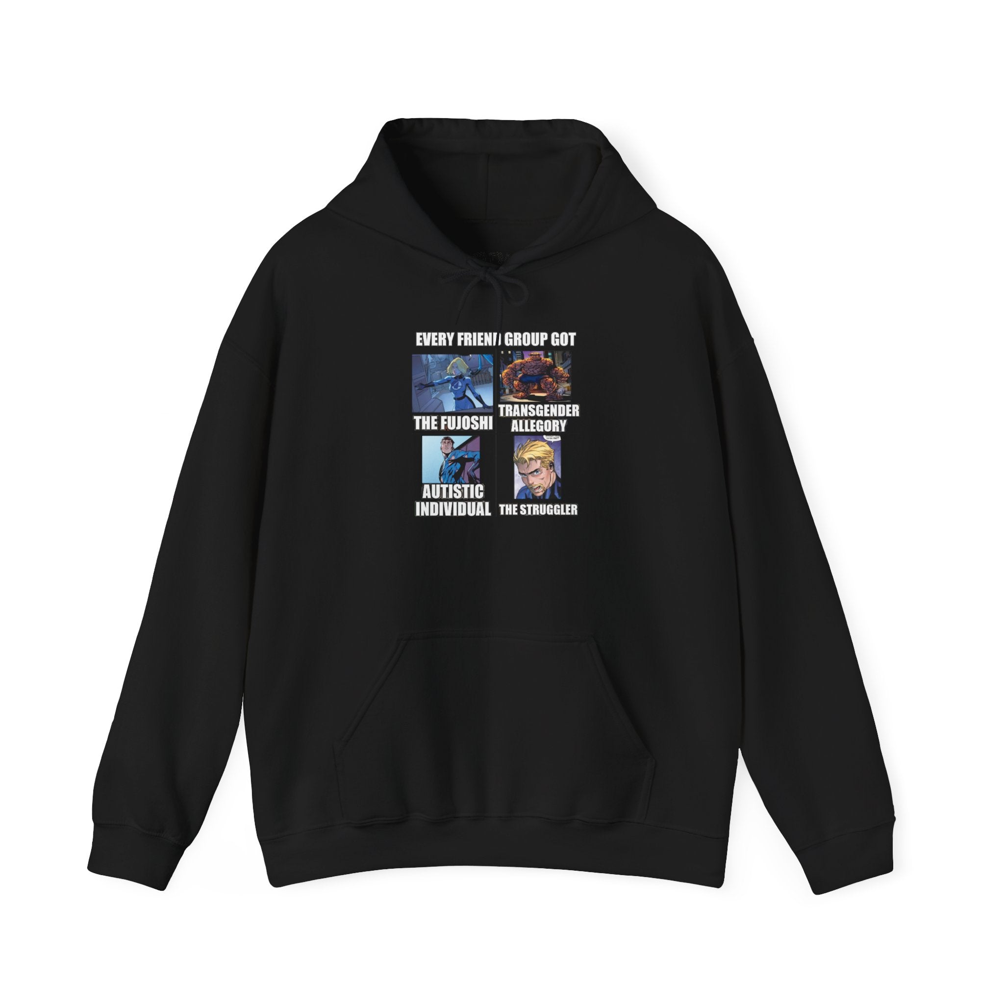 'Look Different' Graphic Hoodie — Vintage Collage Crewneck Sweatshirt