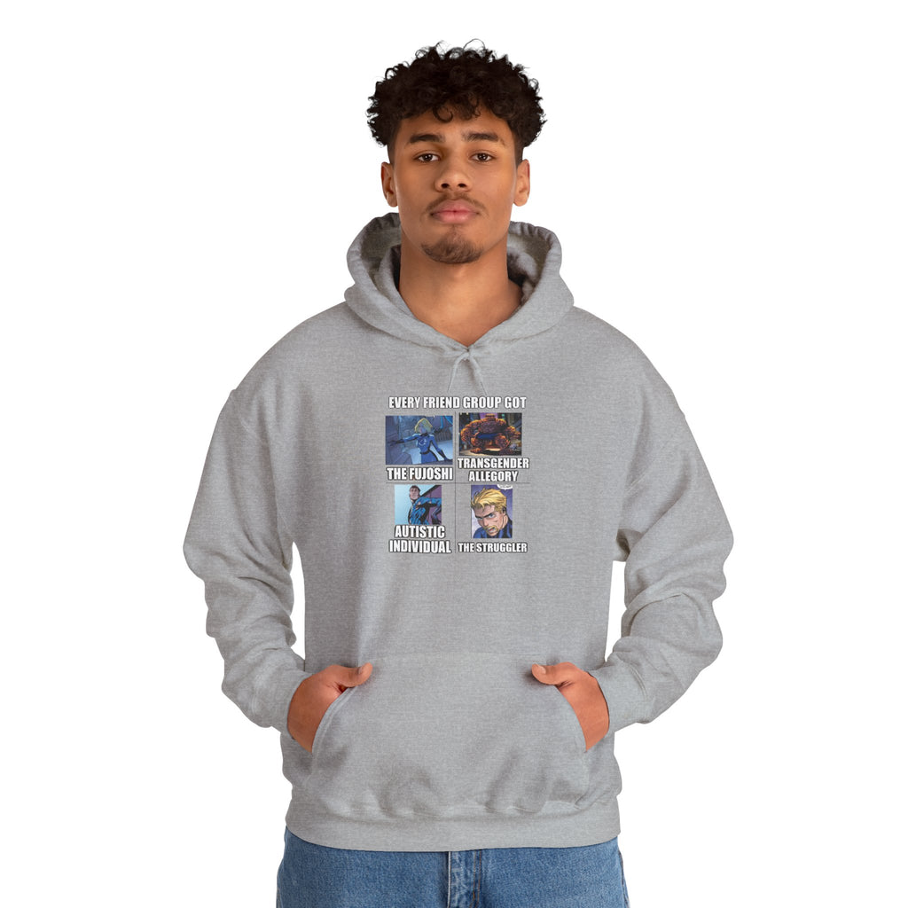 'Look Different' Graphic Hoodie — Vintage Collage Crewneck Sweatshirt