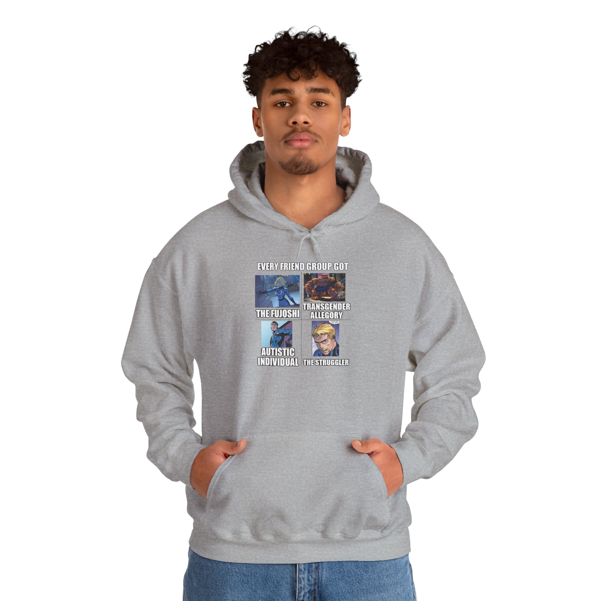 'Look Different' Graphic Hoodie — Vintage Collage Crewneck Sweatshirt