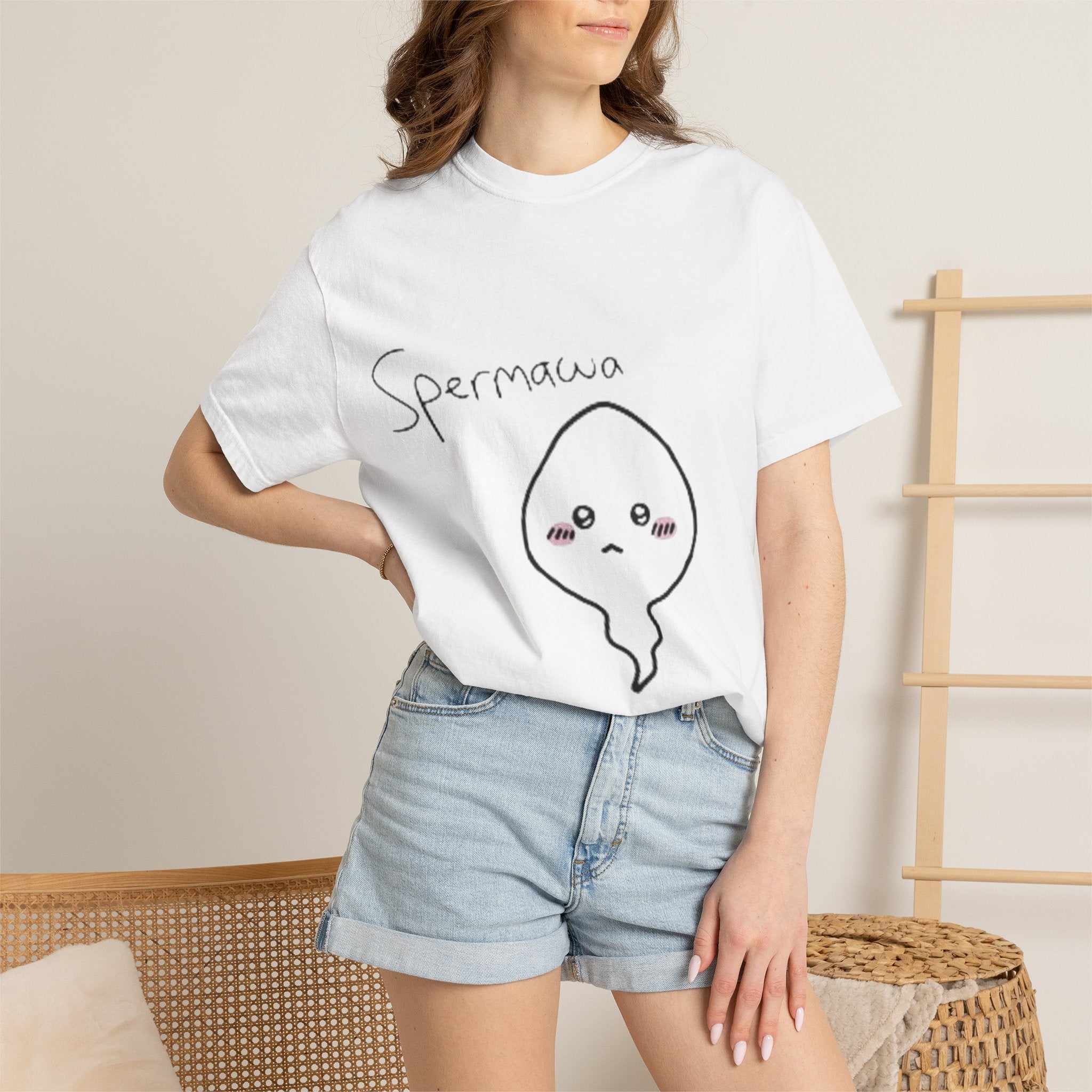 Graphic T-Shirt — Cute Kawaii Spermawa Front & “Look Different” Back