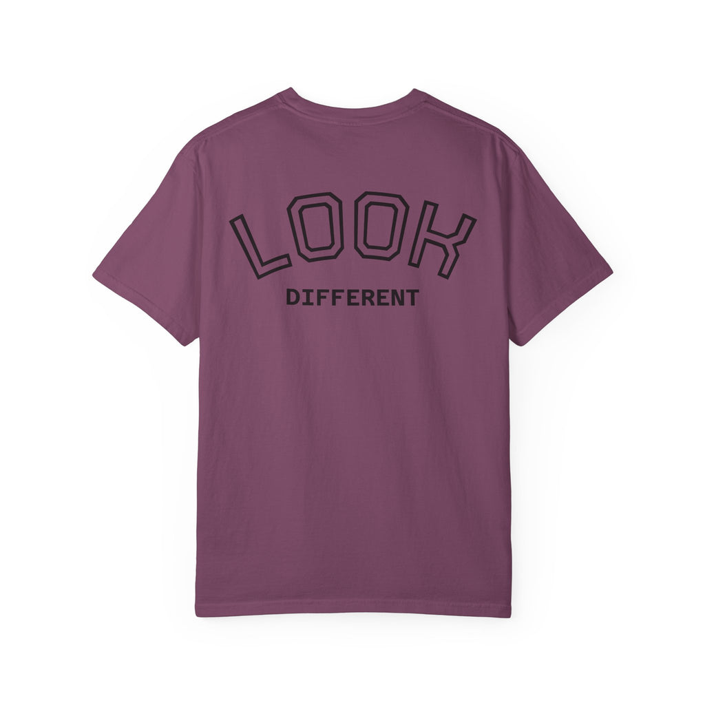 T-Shirt — 'I Almost Gave a F***' Meme Graphic Tee (Front Photo, Back "LOOK DIFFERENT")