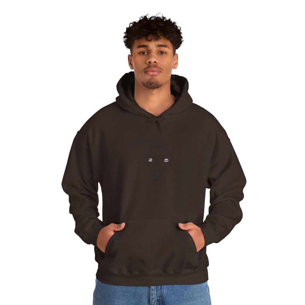 Hoodie - Cute Kawaii 'Sperman' Front & 'LOOK DIFFERENT' Back Graphic Hoodie