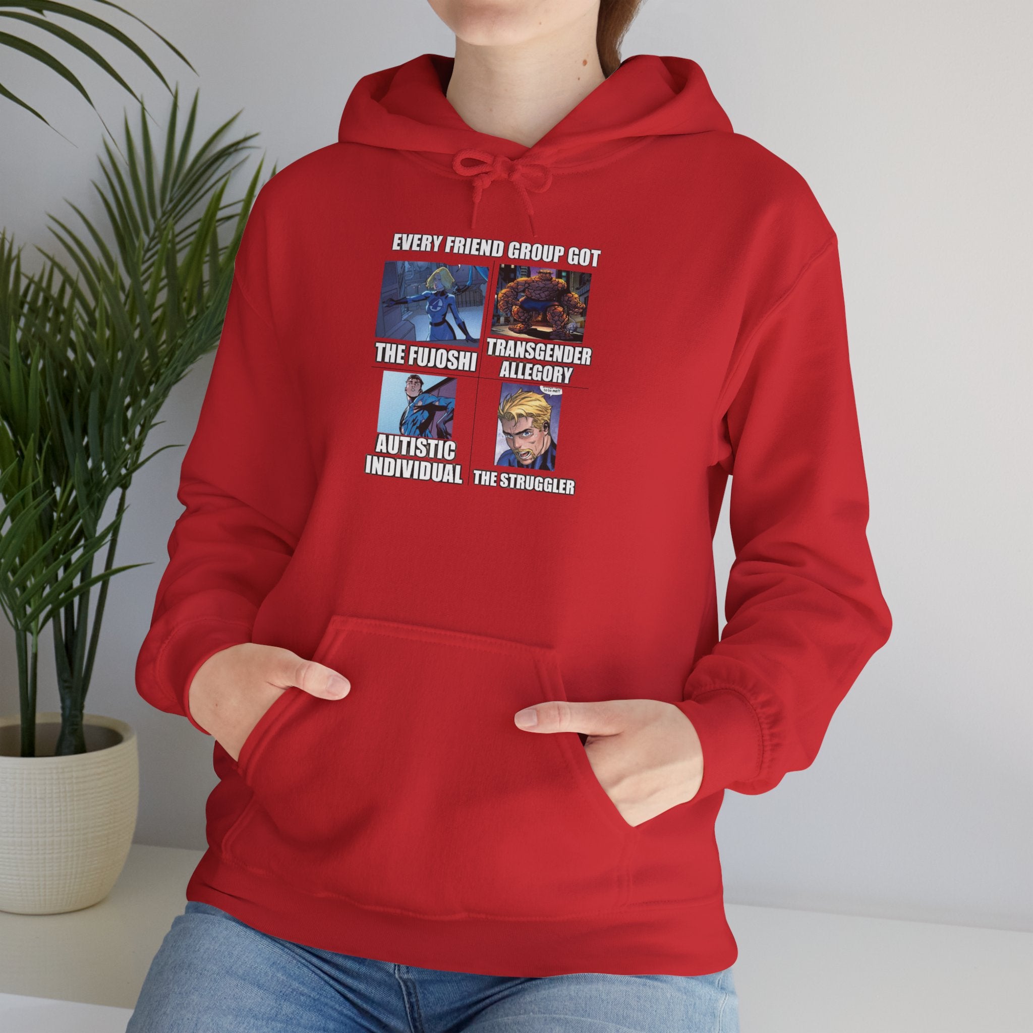 'Look Different' Graphic Hoodie — Vintage Collage Crewneck Sweatshirt