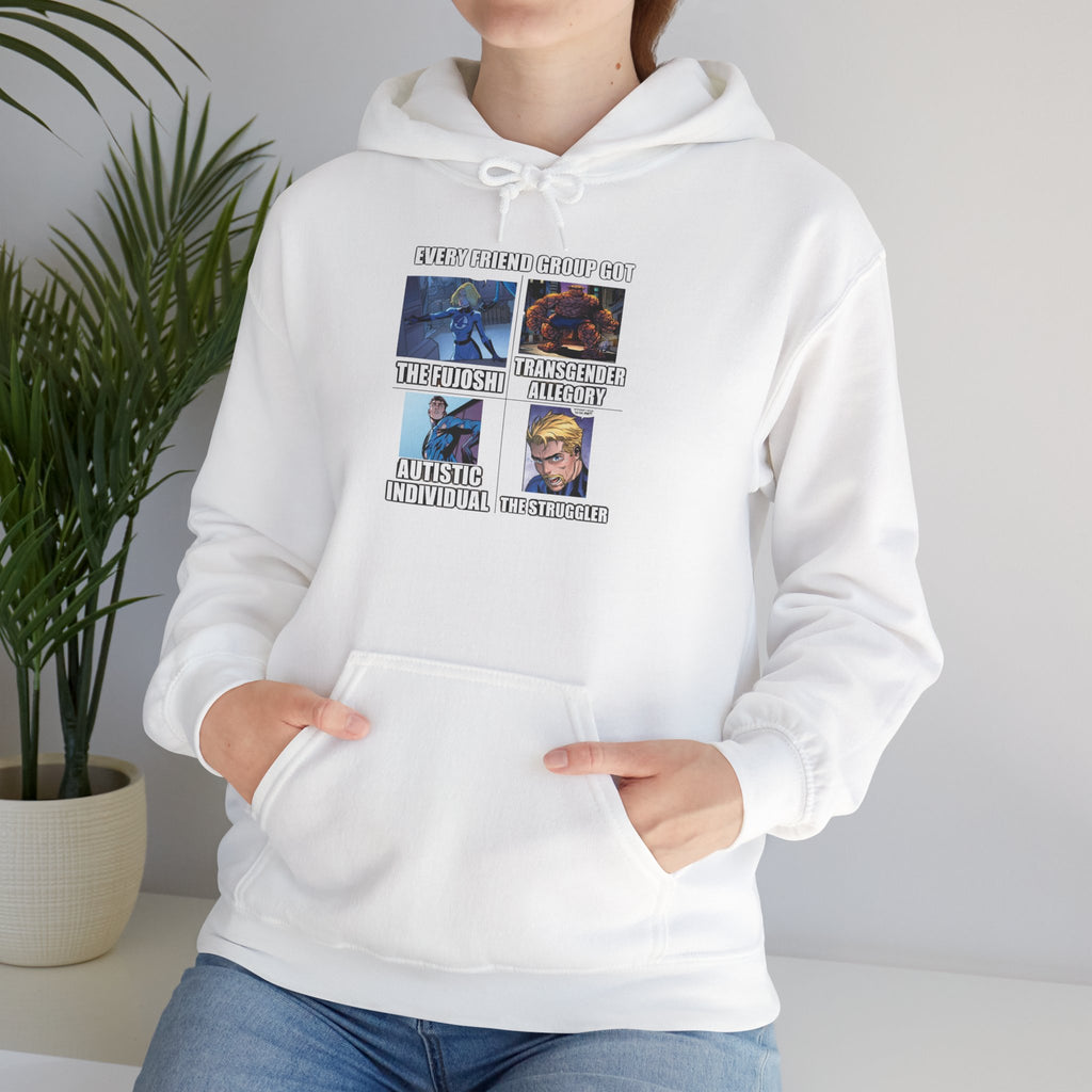 'Look Different' Graphic Hoodie — Vintage Collage Crewneck Sweatshirt