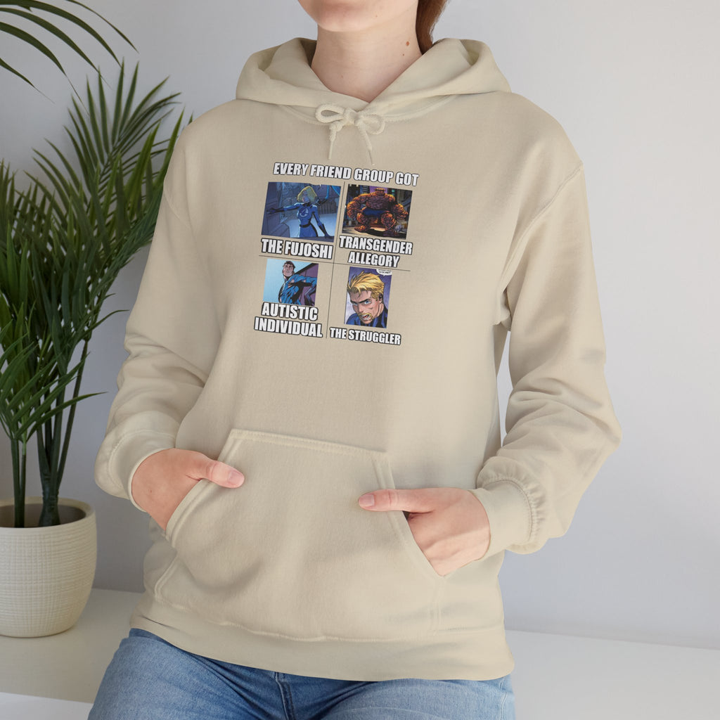 'Look Different' Graphic Hoodie — Vintage Collage Crewneck Sweatshirt
