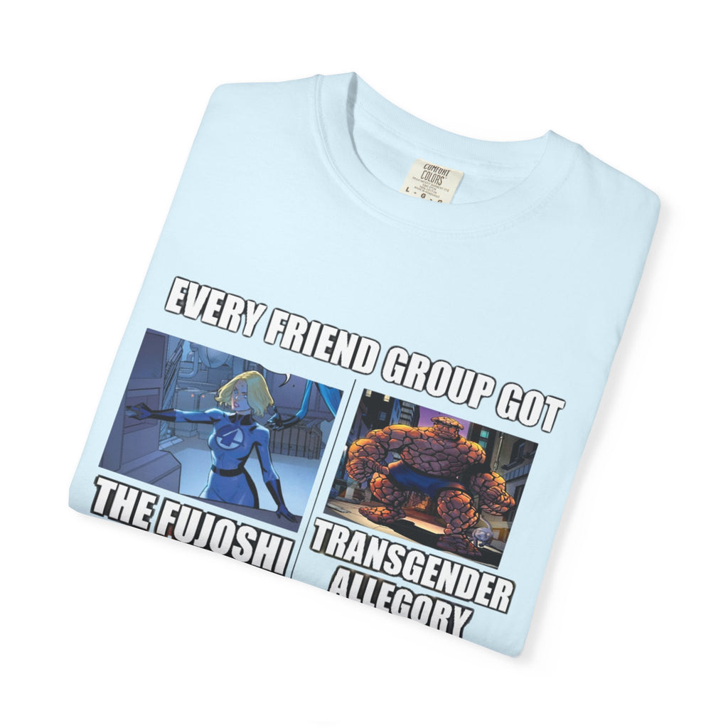 Meme Group-Character Graphic T-Shirt — "Every Friend Group Got" Front & "LOOK Different" Back