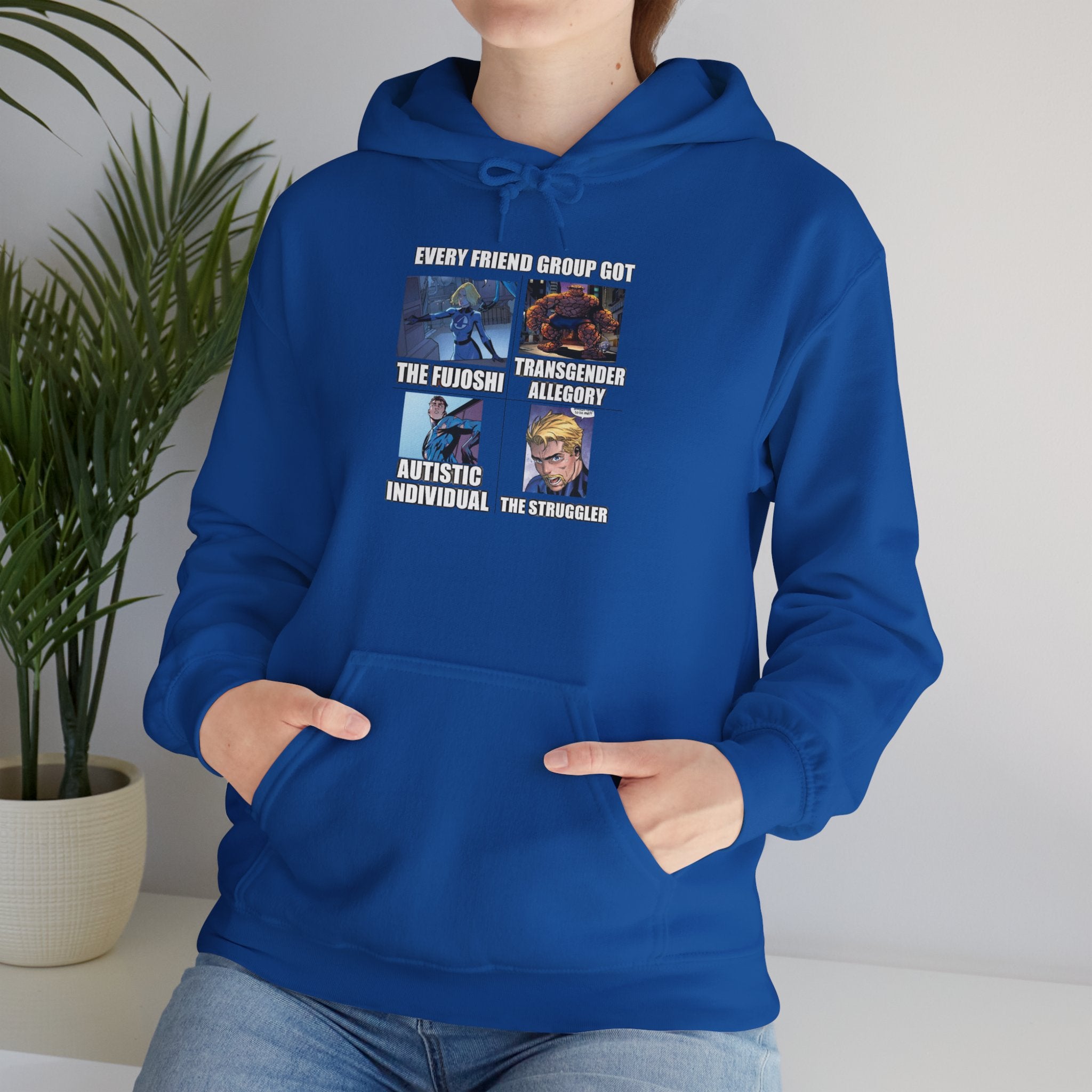 'Look Different' Graphic Hoodie — Vintage Collage Crewneck Sweatshirt