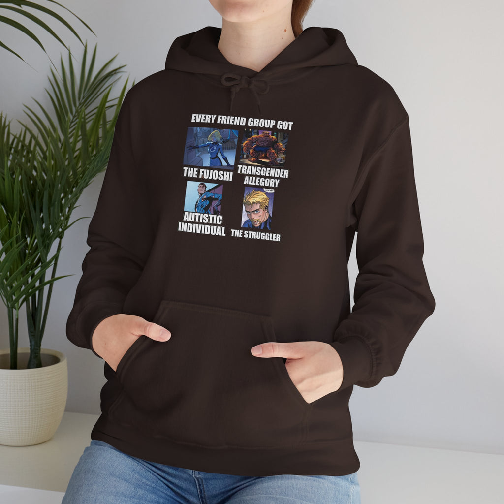 'Look Different' Graphic Hoodie — Vintage Collage Crewneck Sweatshirt