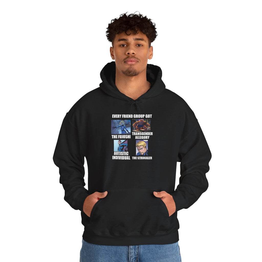 'Look Different' Graphic Hoodie — Vintage Collage Crewneck Sweatshirt
