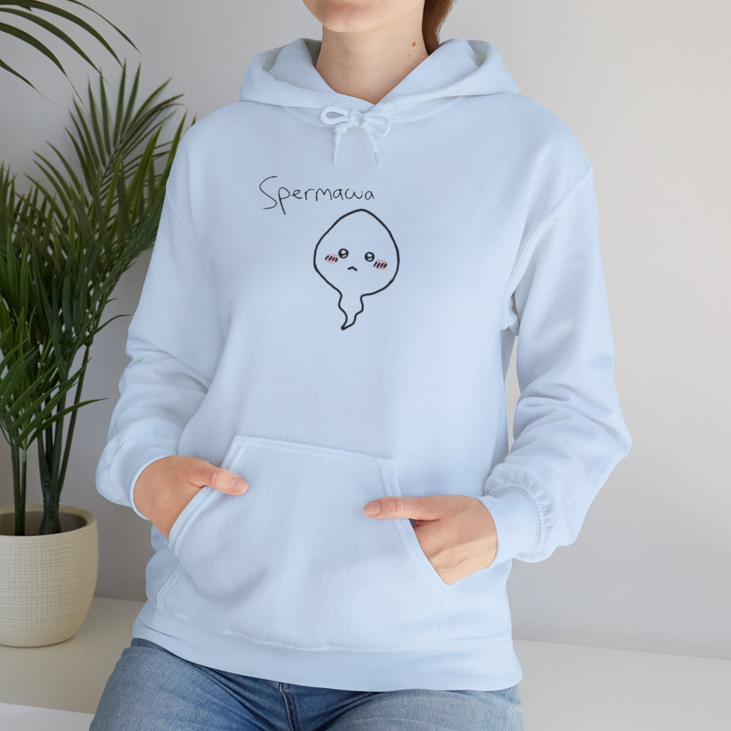 Hoodie - Cute Kawaii 'Sperman' Front & 'LOOK DIFFERENT' Back Graphic Hoodie