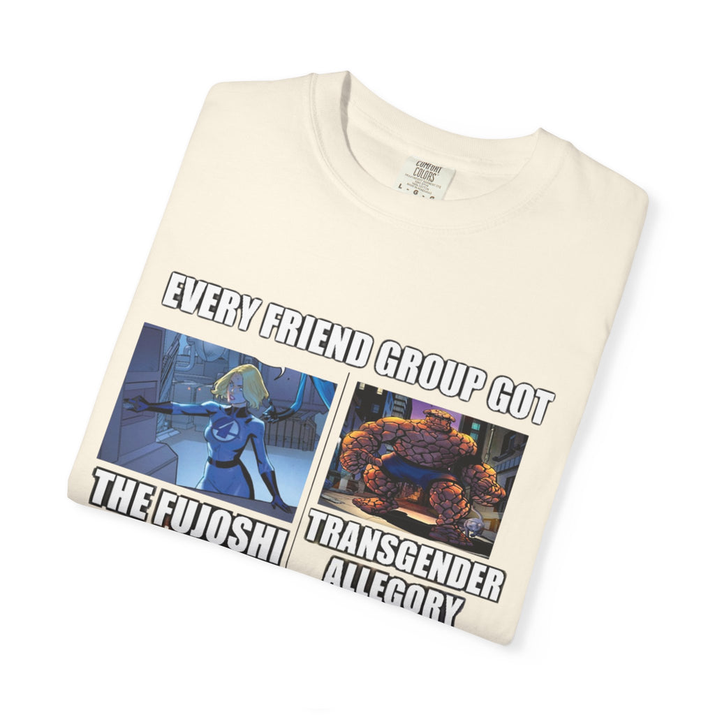 Meme Group-Character Graphic T-Shirt — "Every Friend Group Got" Front & "LOOK Different" Back