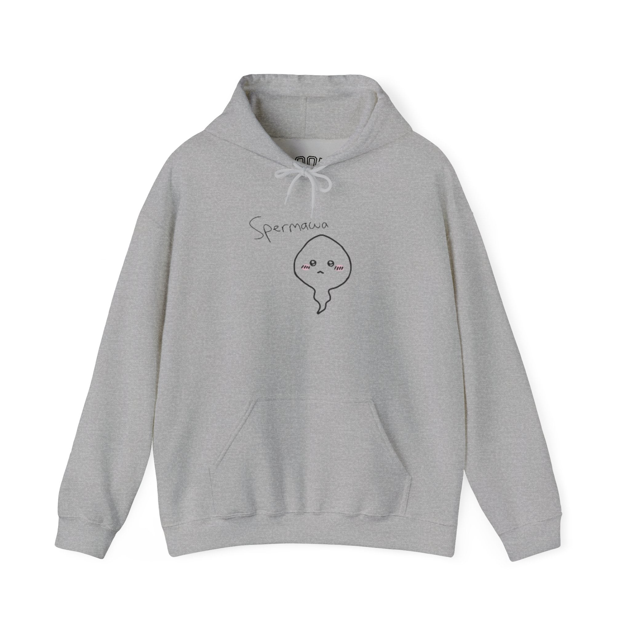Hoodie - Cute Kawaii 'Sperman' Front & 'LOOK DIFFERENT' Back Graphic Hoodie