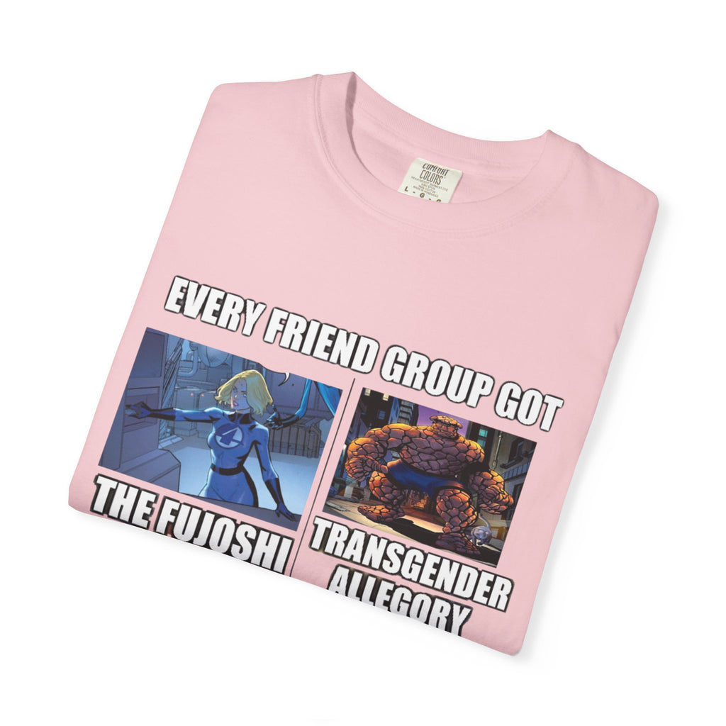 Meme Group-Character Graphic T-Shirt — "Every Friend Group Got" Front & "LOOK Different" Back