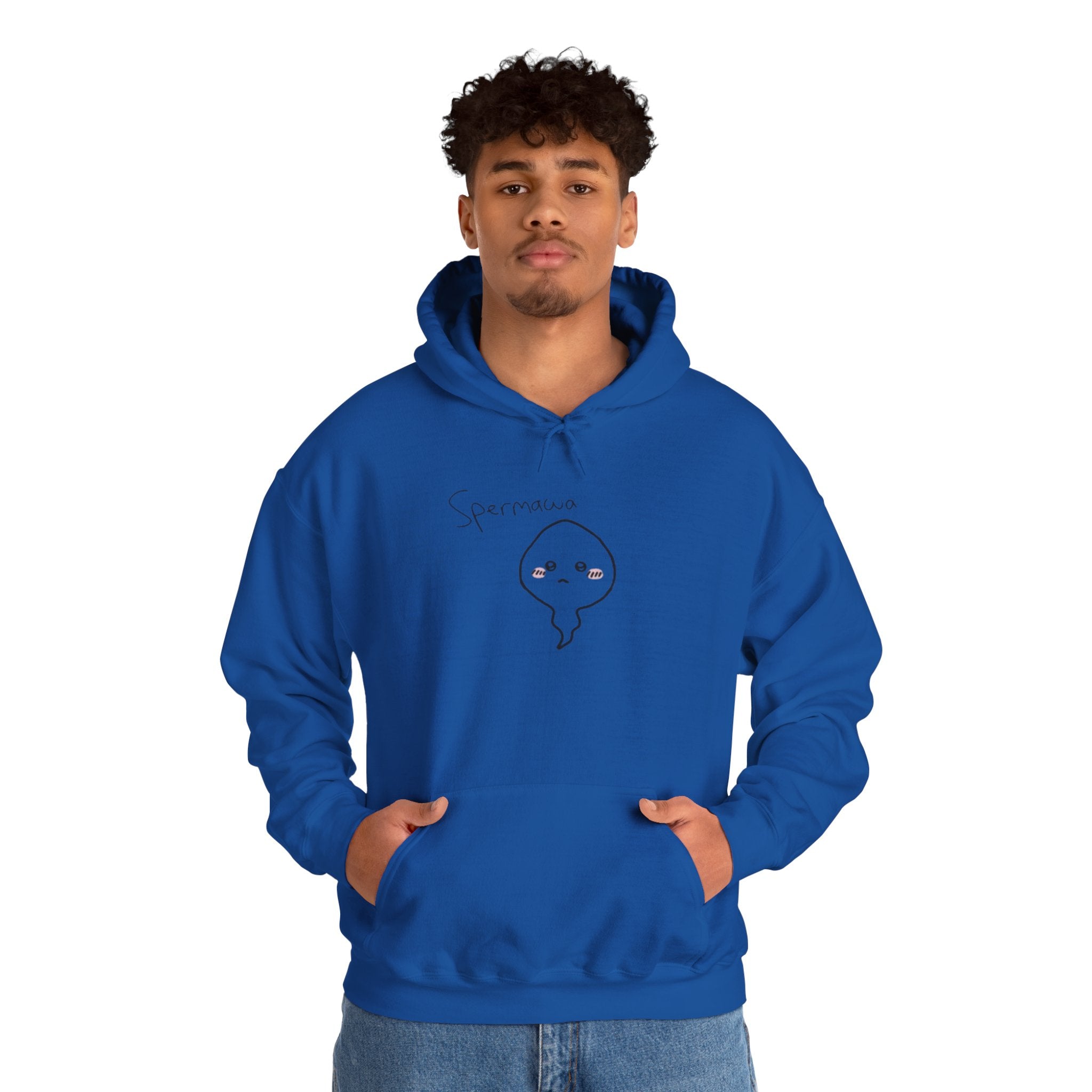 Hoodie - Cute Kawaii 'Sperman' Front & 'LOOK DIFFERENT' Back Graphic Hoodie
