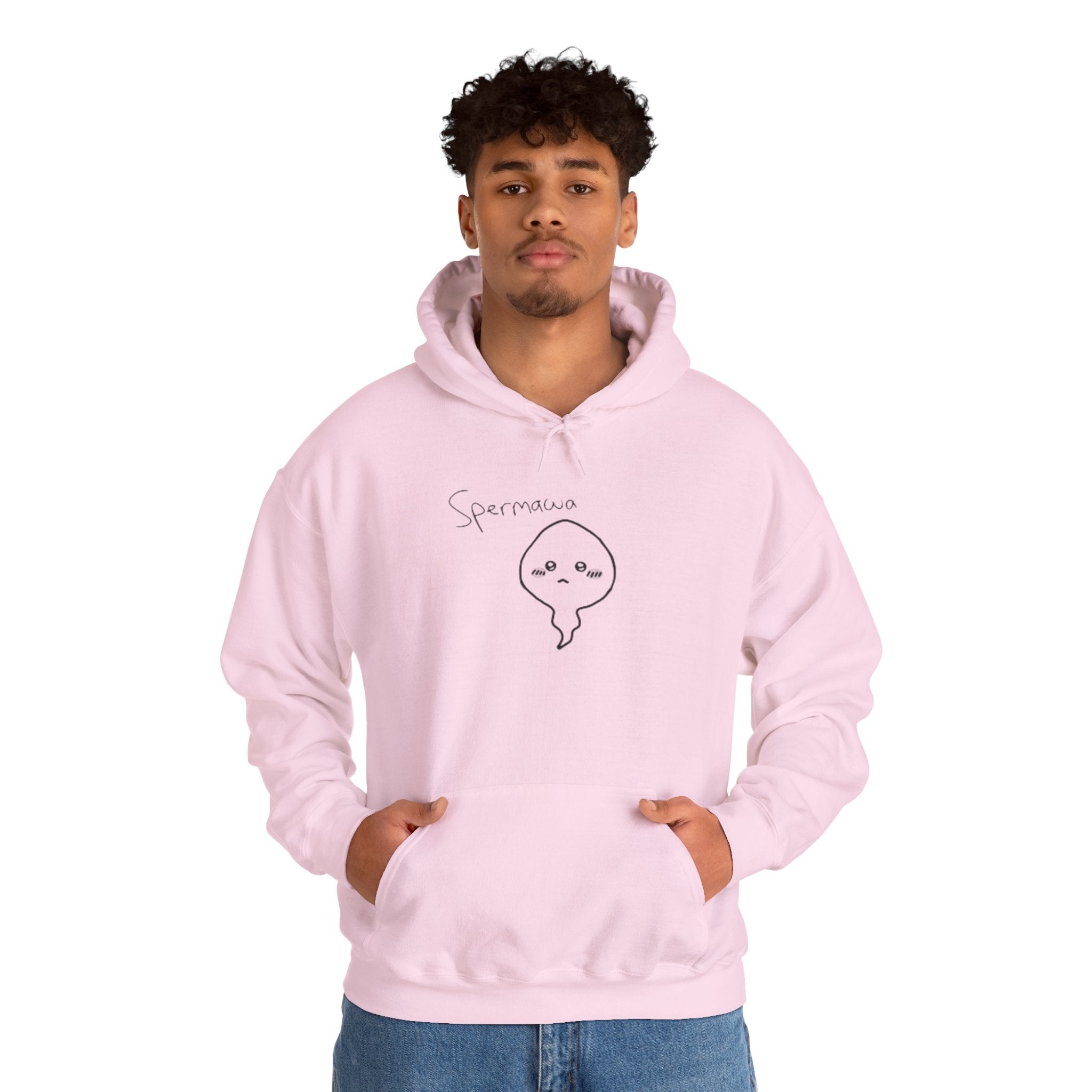 Hoodie - Cute Kawaii 'Sperman' Front & 'LOOK DIFFERENT' Back Graphic Hoodie