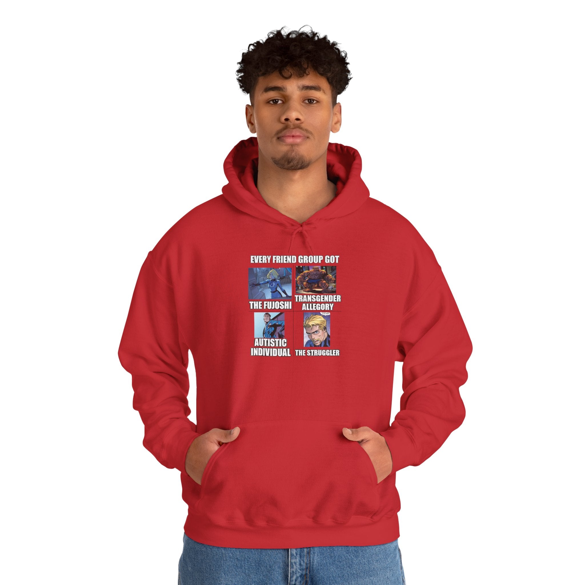 'Look Different' Graphic Hoodie — Vintage Collage Crewneck Sweatshirt