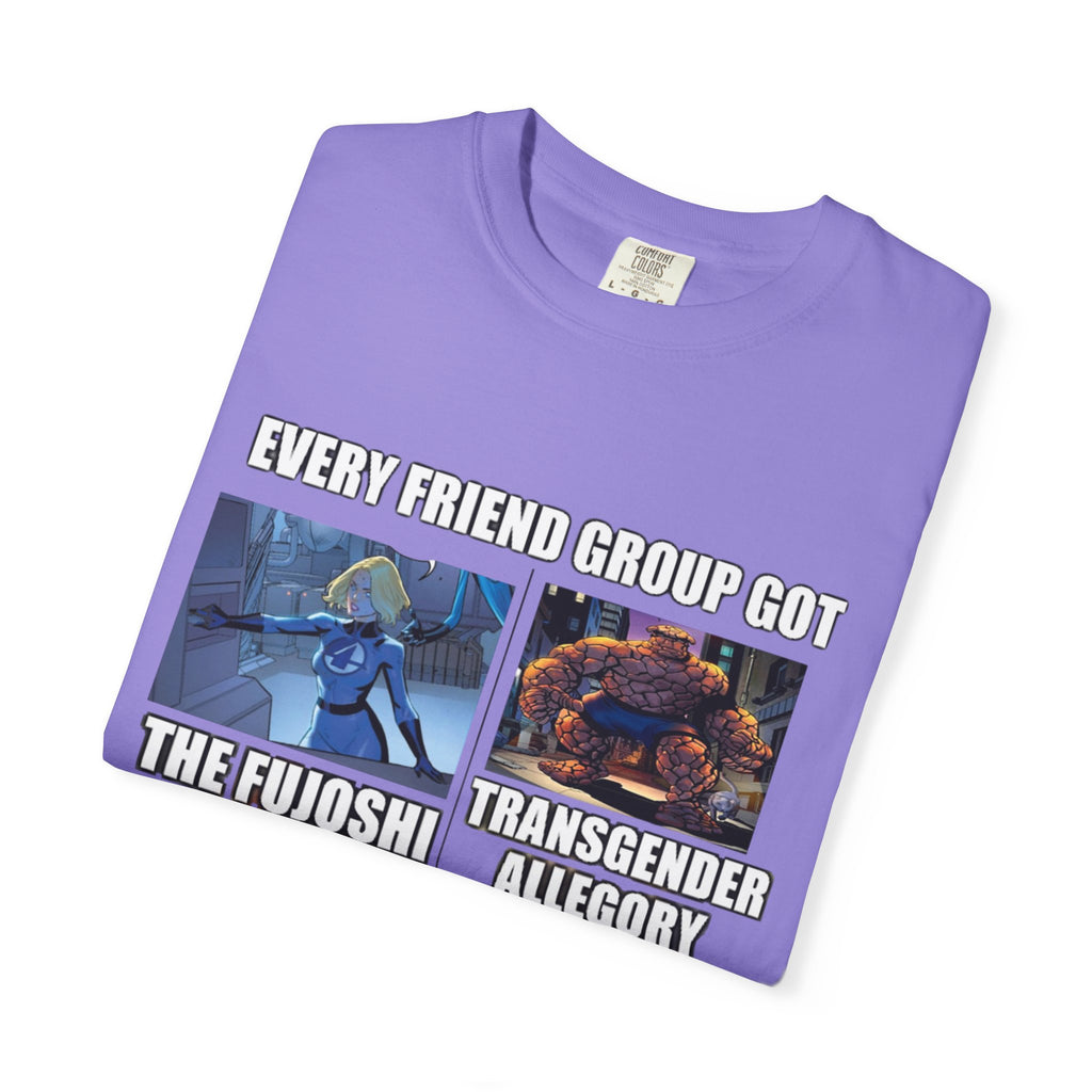 Meme Group-Character Graphic T-Shirt — "Every Friend Group Got" Front & "LOOK Different" Back