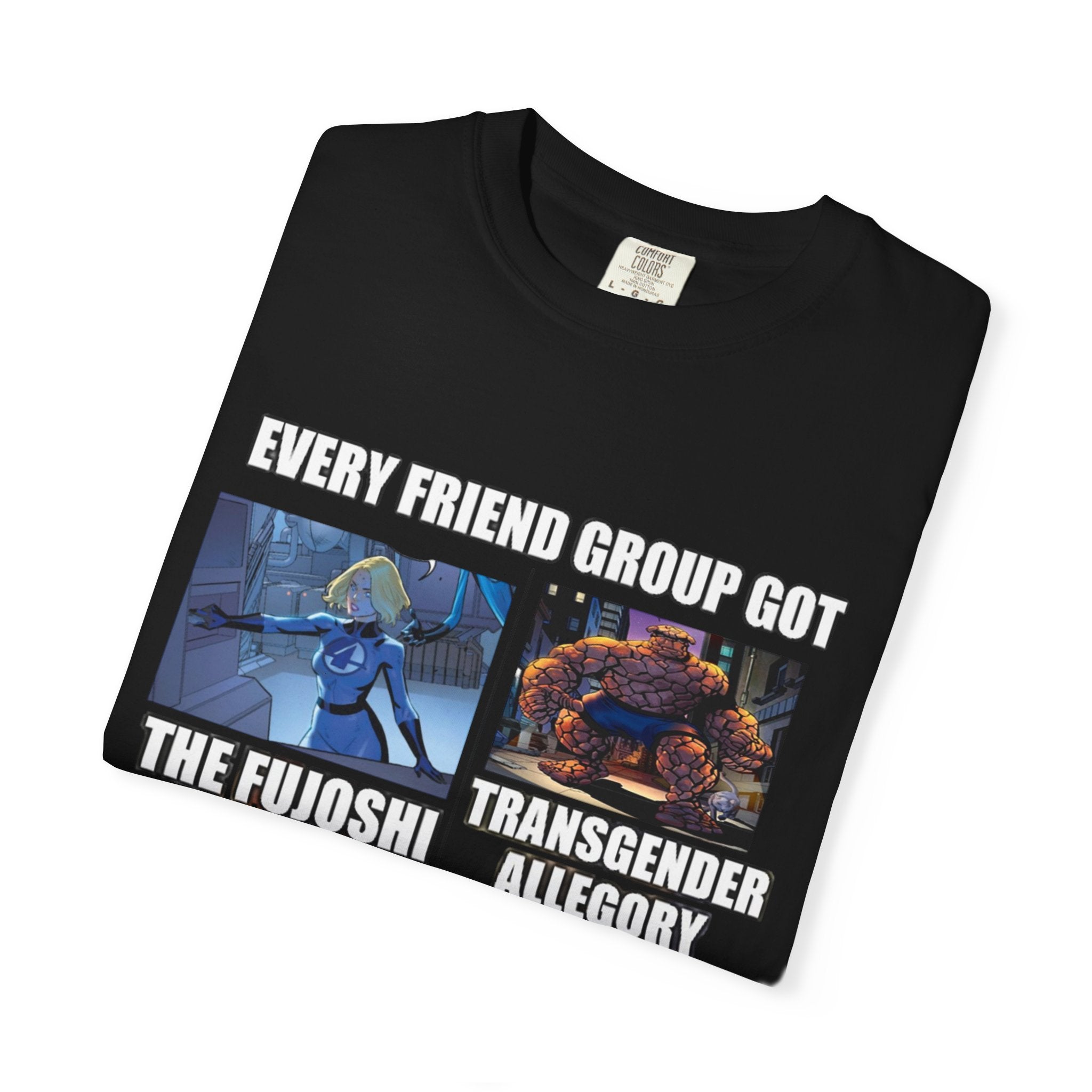 Meme Group-Character Graphic T-Shirt — "Every Friend Group Got" Front & "LOOK Different" Back