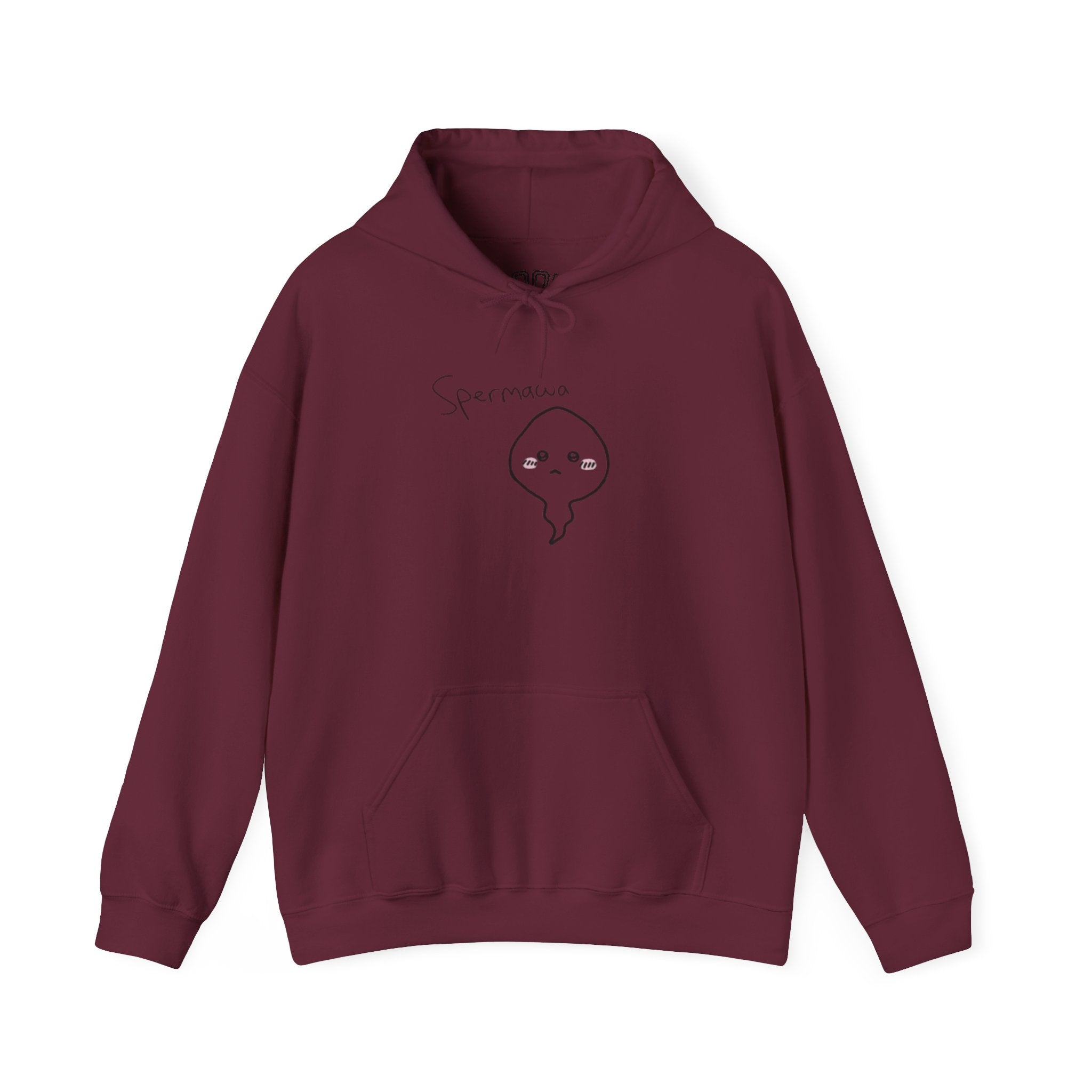 Hoodie - Cute Kawaii 'Sperman' Front & 'LOOK DIFFERENT' Back Graphic Hoodie