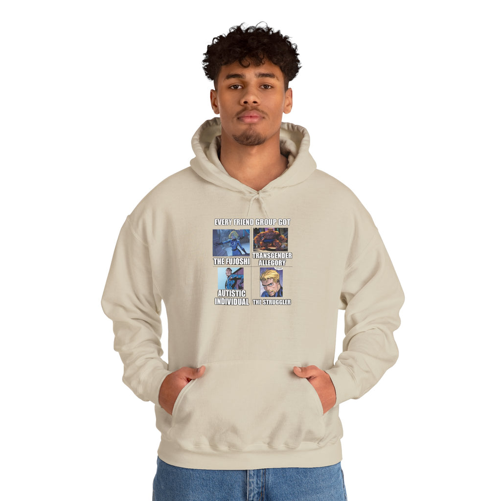'Look Different' Graphic Hoodie — Vintage Collage Crewneck Sweatshirt